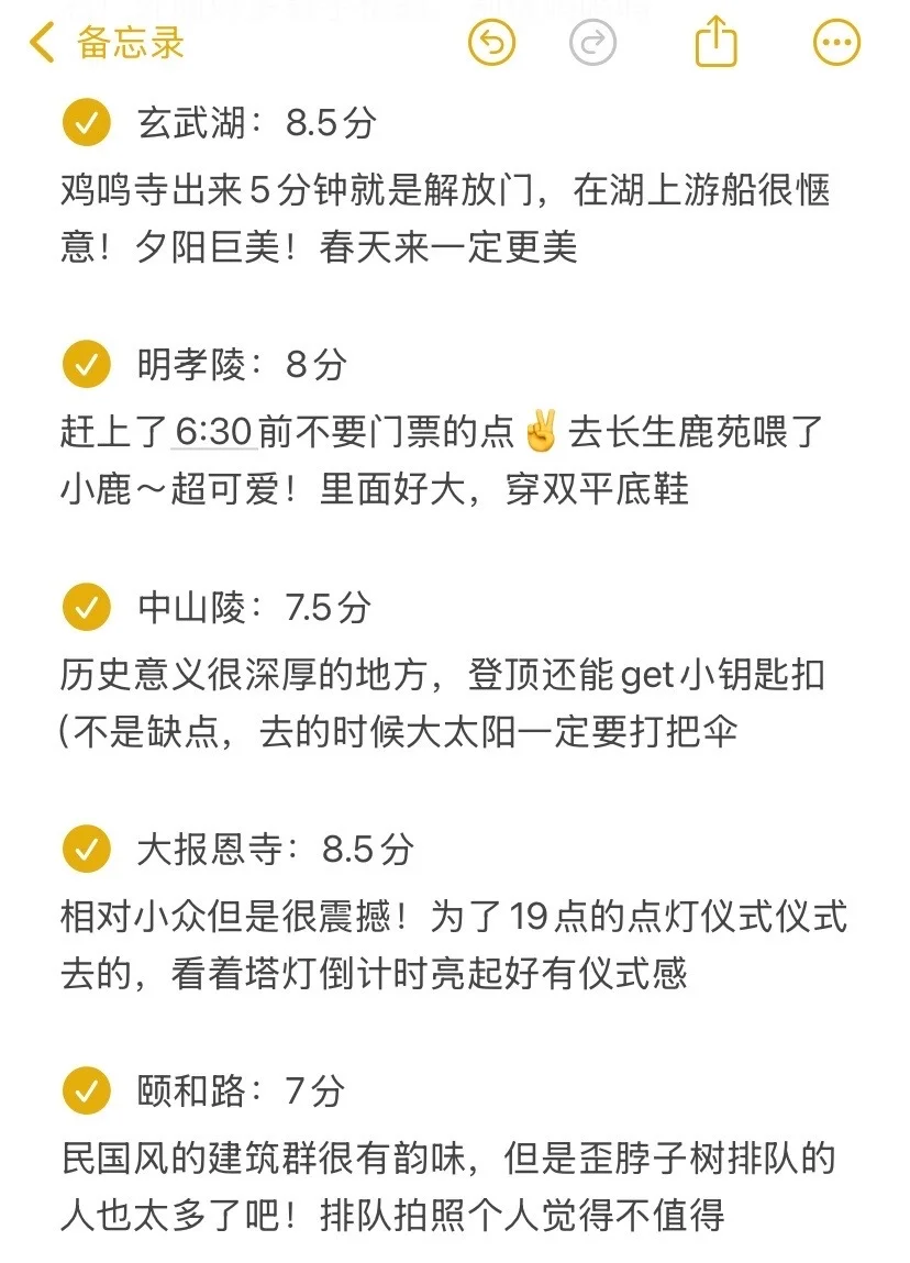 在南京玩了一个星期（说说我的个人打分）