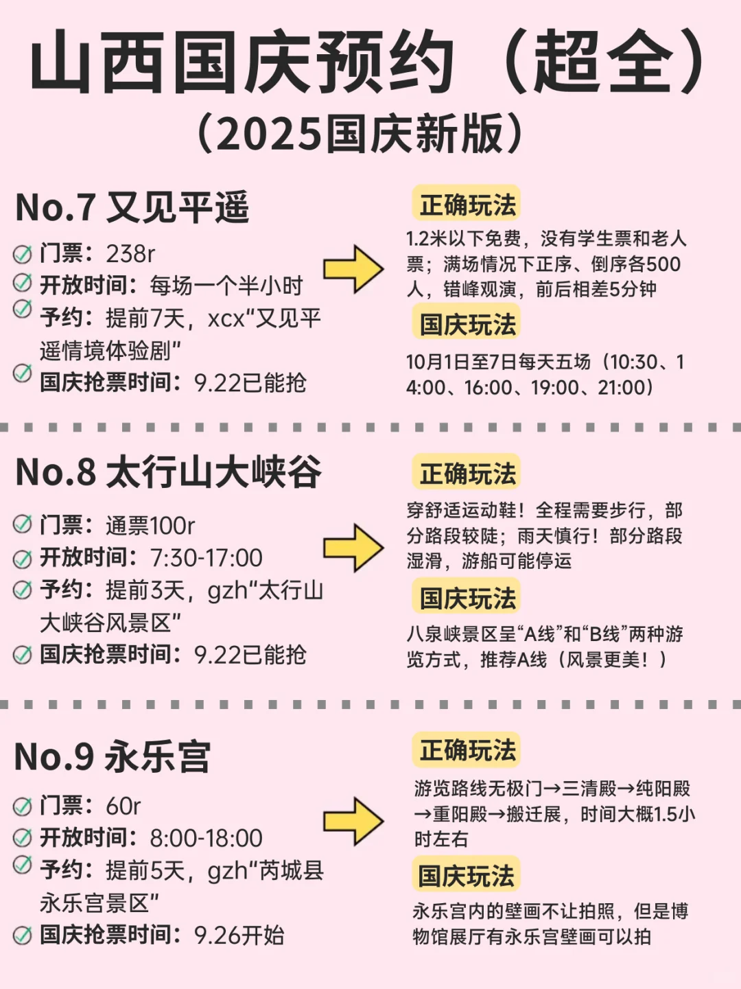 国庆山西旅游！听点过来人的建议