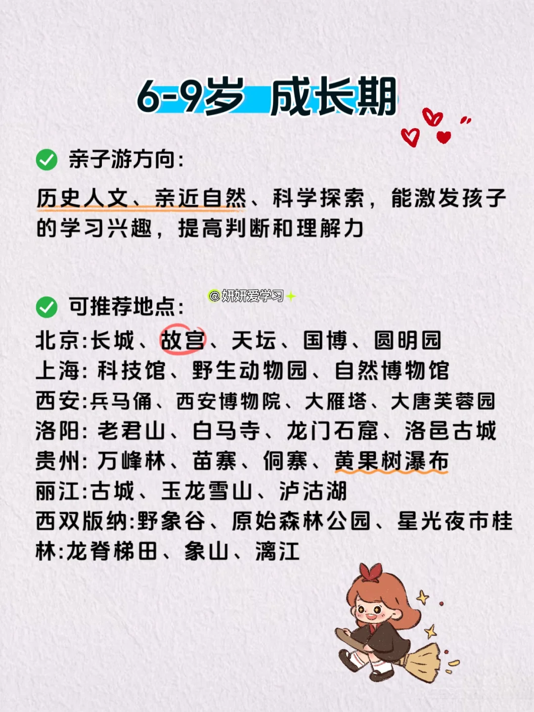 盘点0-15岁（按年龄分）适合的旅游地