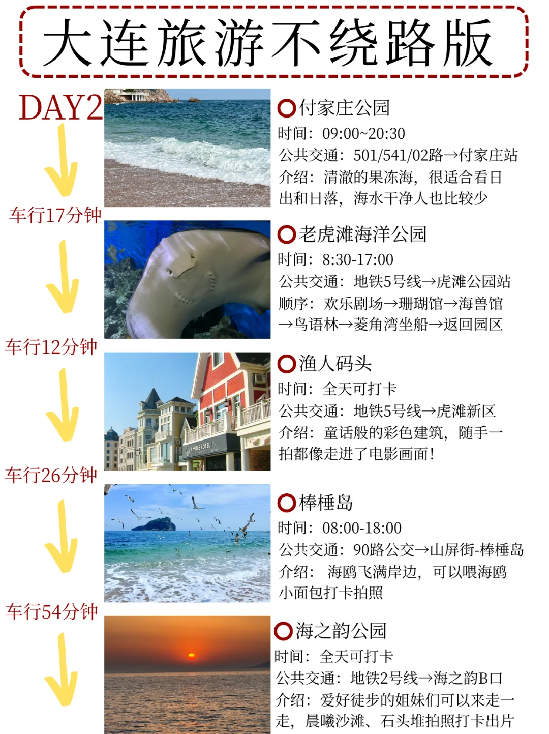 J人手写的3天2晚大连旅游攻略❗直接抄作业