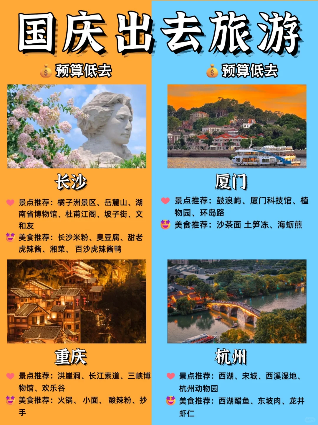 国庆出游|不同的人去当然有不同的地方呀❗