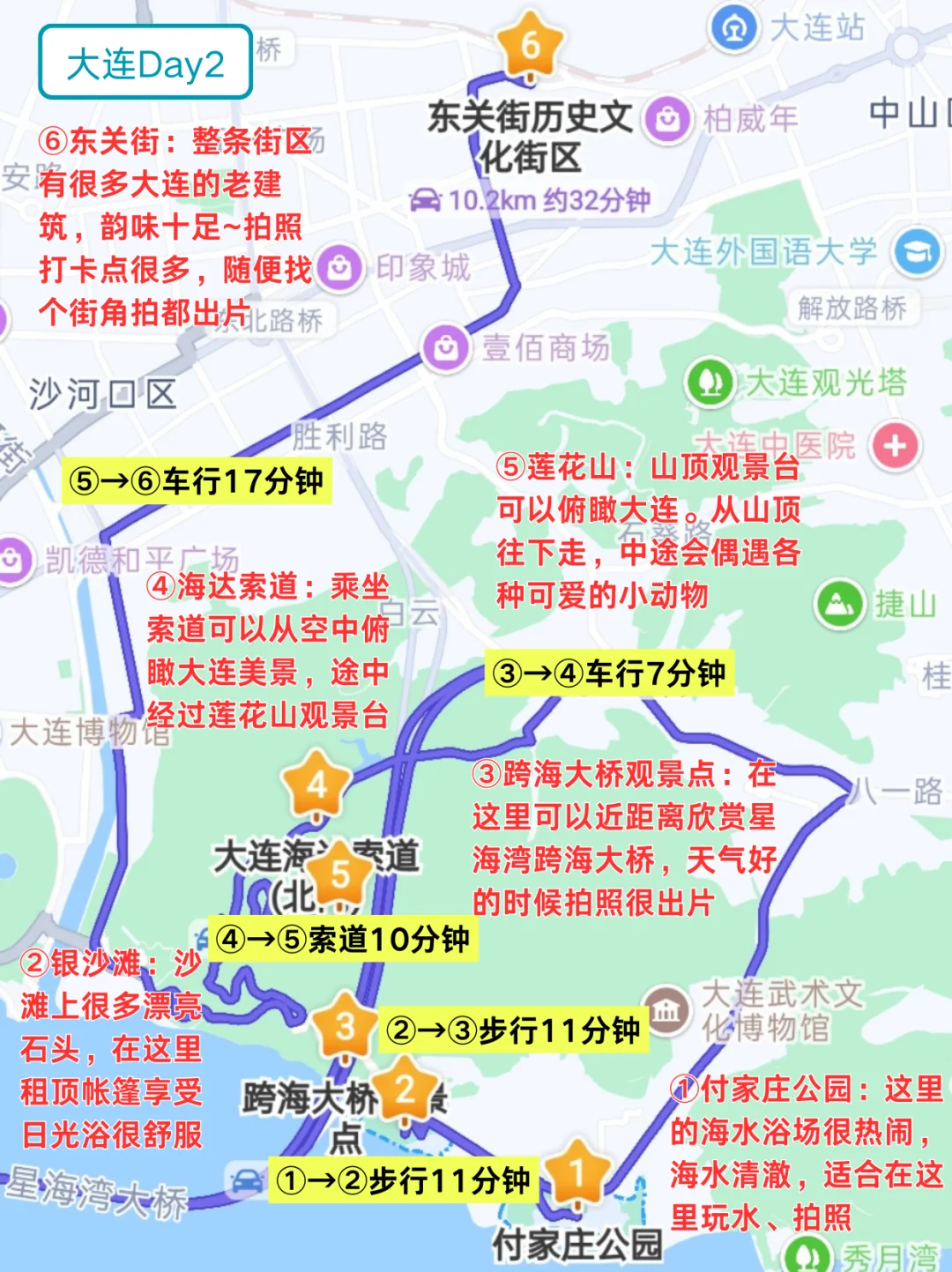 谁懂🥹真的被自己做的大连攻略满意得睡不着