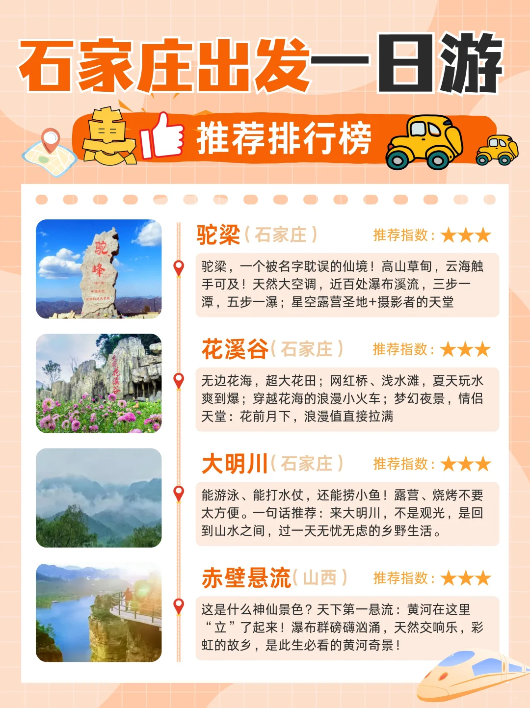 别划走！石家庄周边一日游超全汇总，快收藏