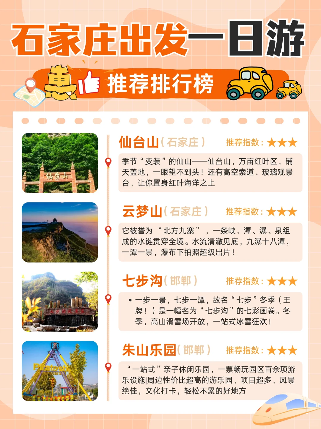 别划走！石家庄周边一日游超全汇总，快收藏