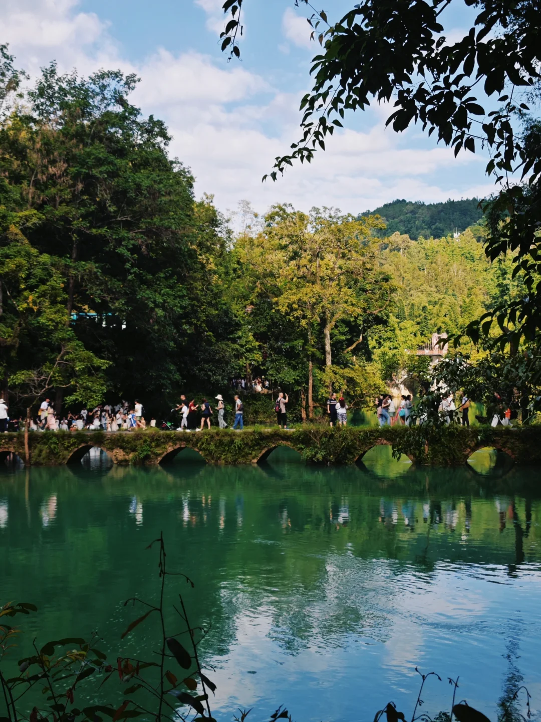 10月4号下午进荔波小七孔，没堵😳