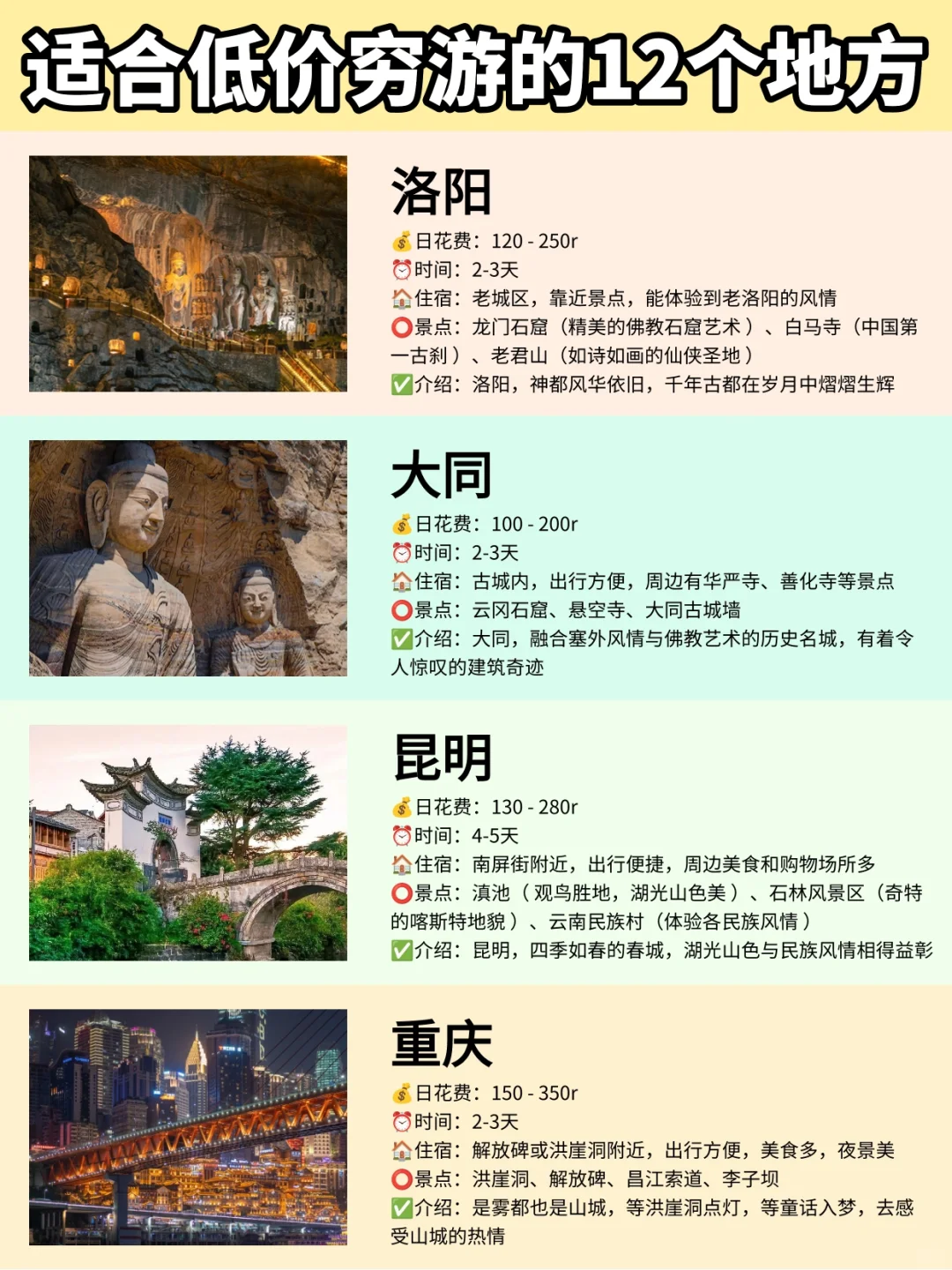 📍穷游|适合大学生旅游的12个低价城市