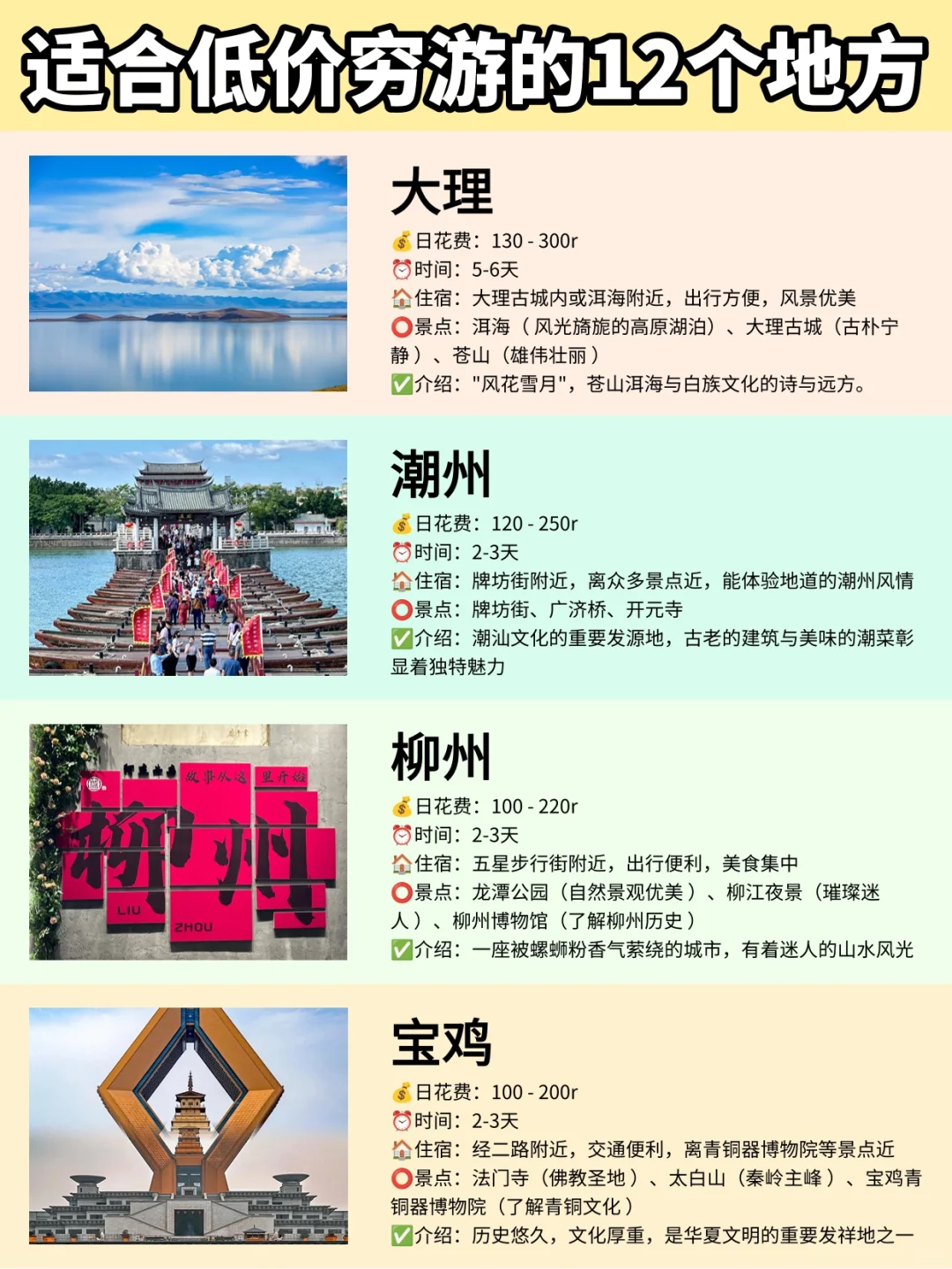 📍穷游|适合大学生旅游的12个低价城市