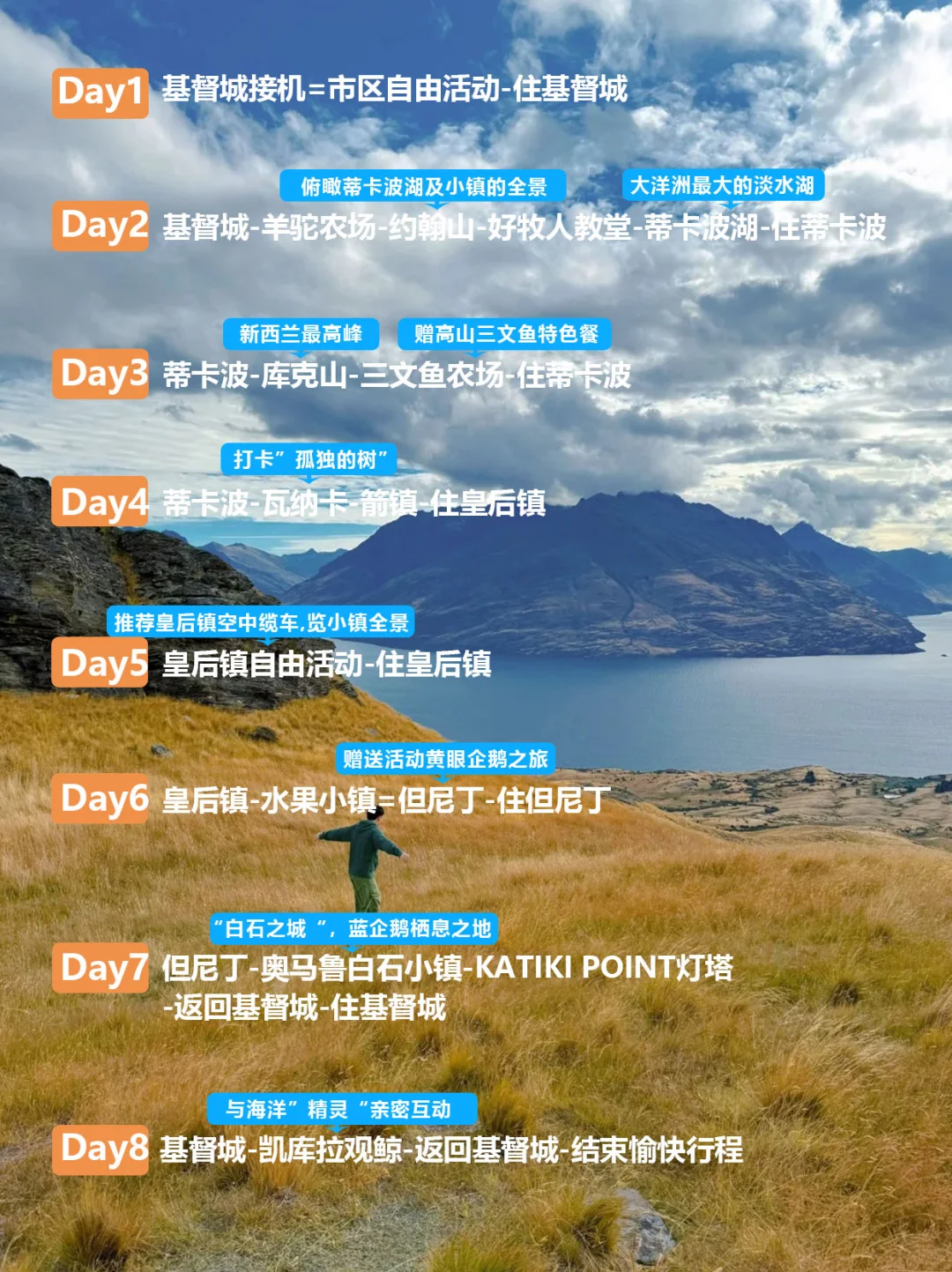 🇳🇿新西兰南岛环线|8天7晚精致小团游