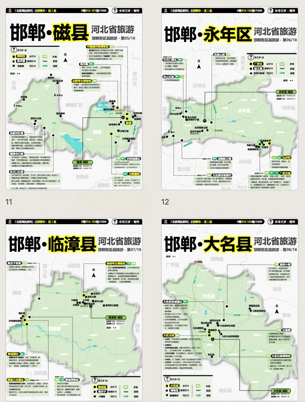 我终于把邯郸旅游攻略画清楚了，20张图！