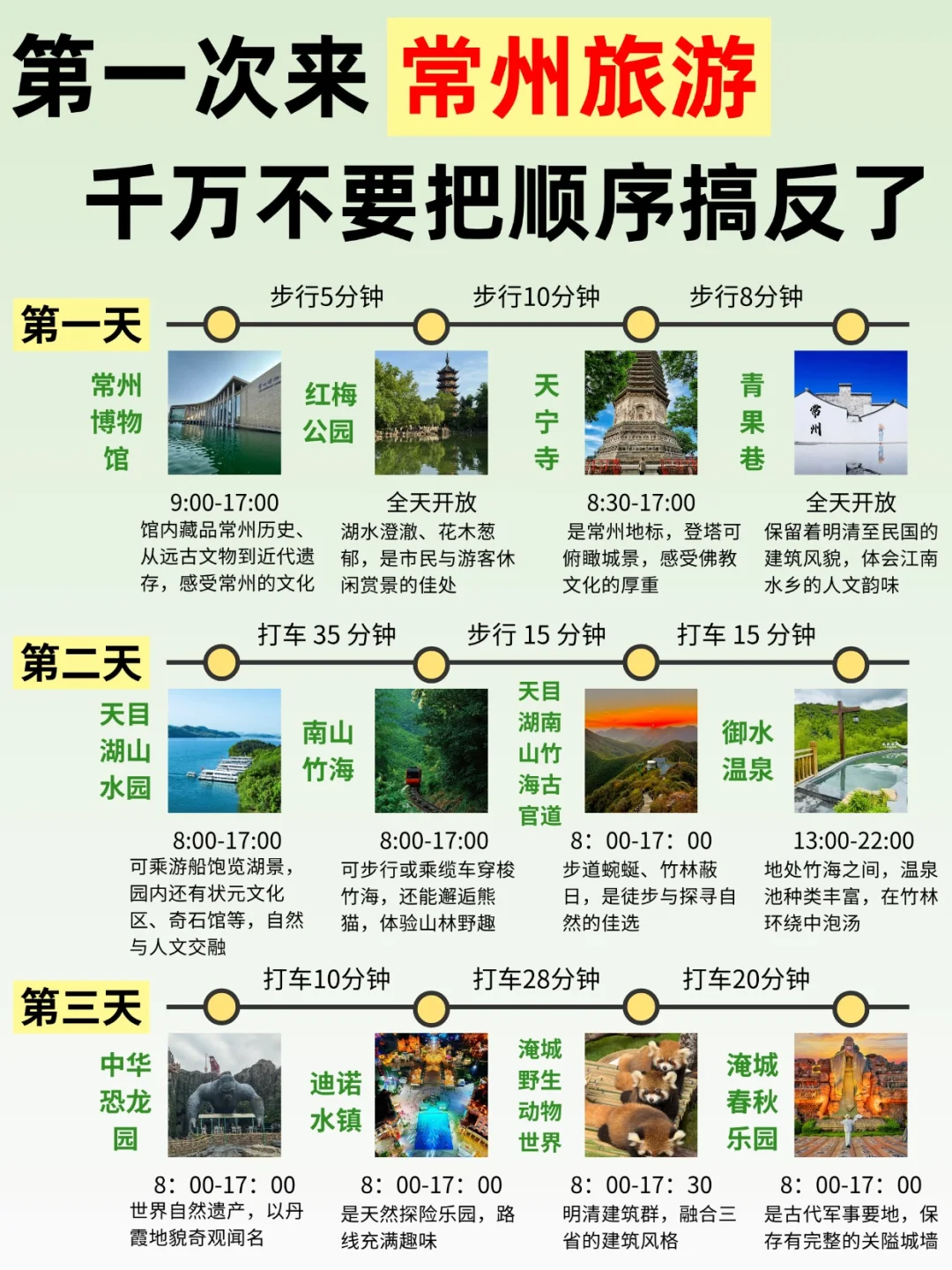 常州三天两夜✨ 超全逛吃攻略🌟 附住宿