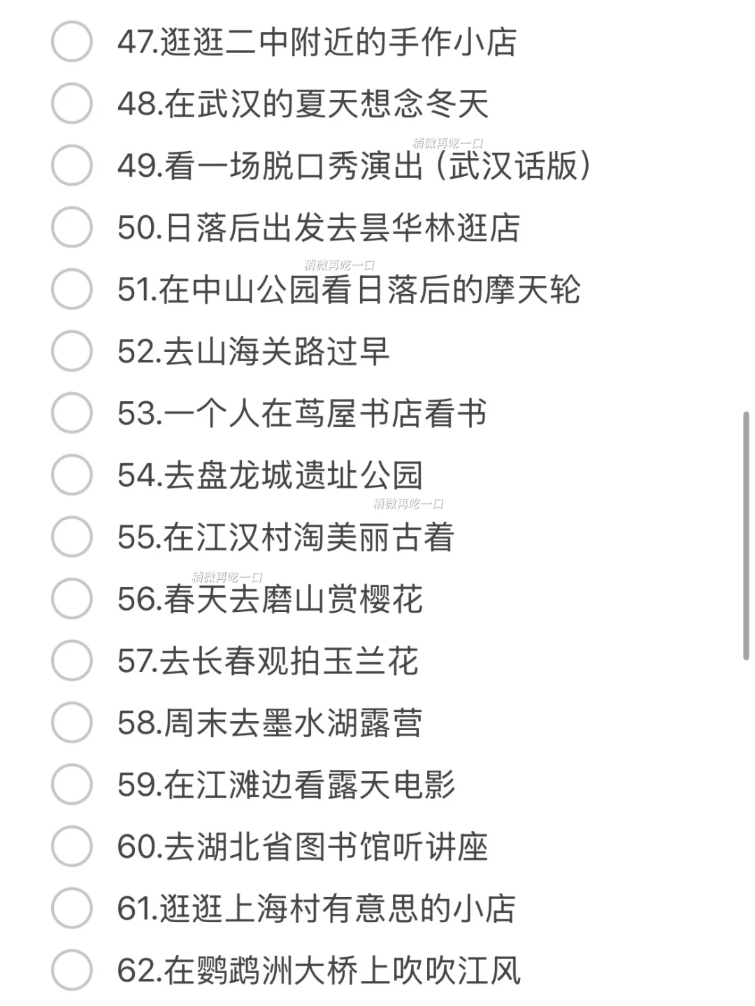 《关于我在武汉可以做的100件小事…》