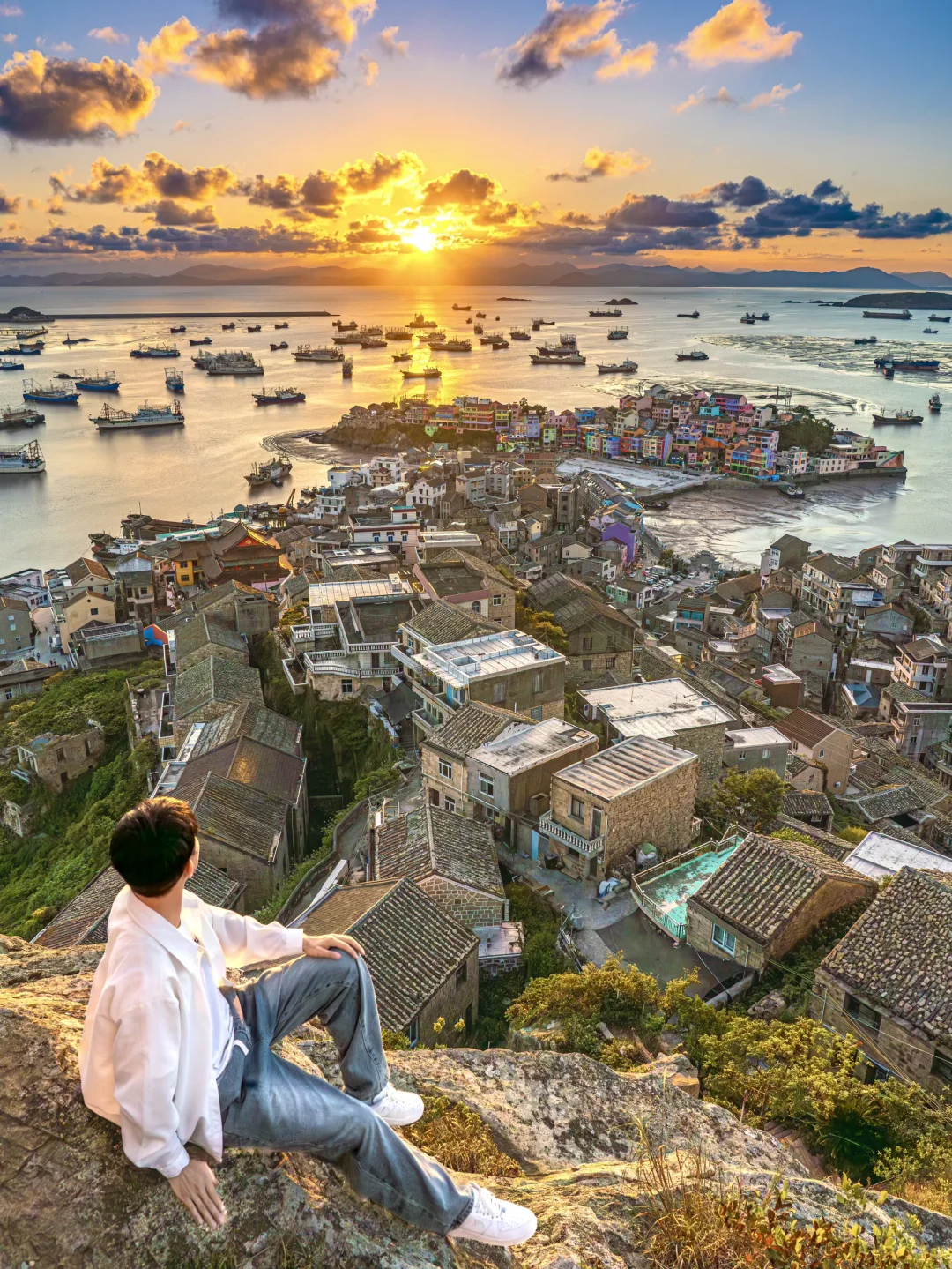 不是意大利❗️是浙江被严重低估的七彩渔村❗️