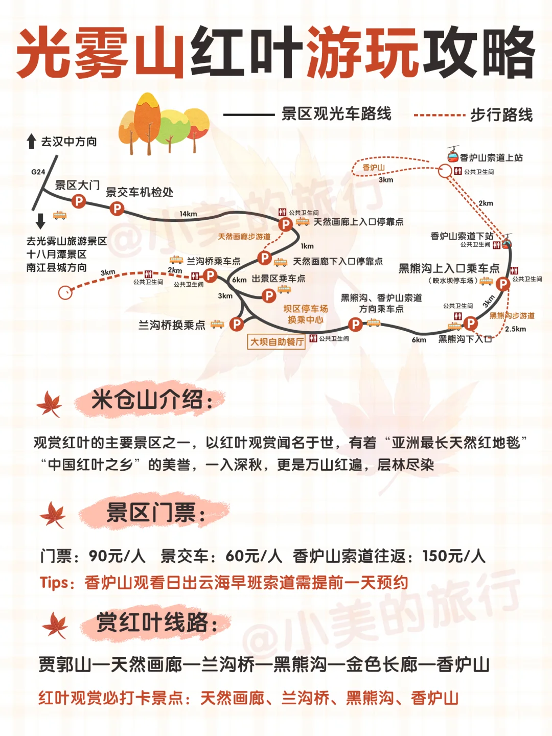 光雾山红叶季🍁赏秋攻略👉附路线推荐！