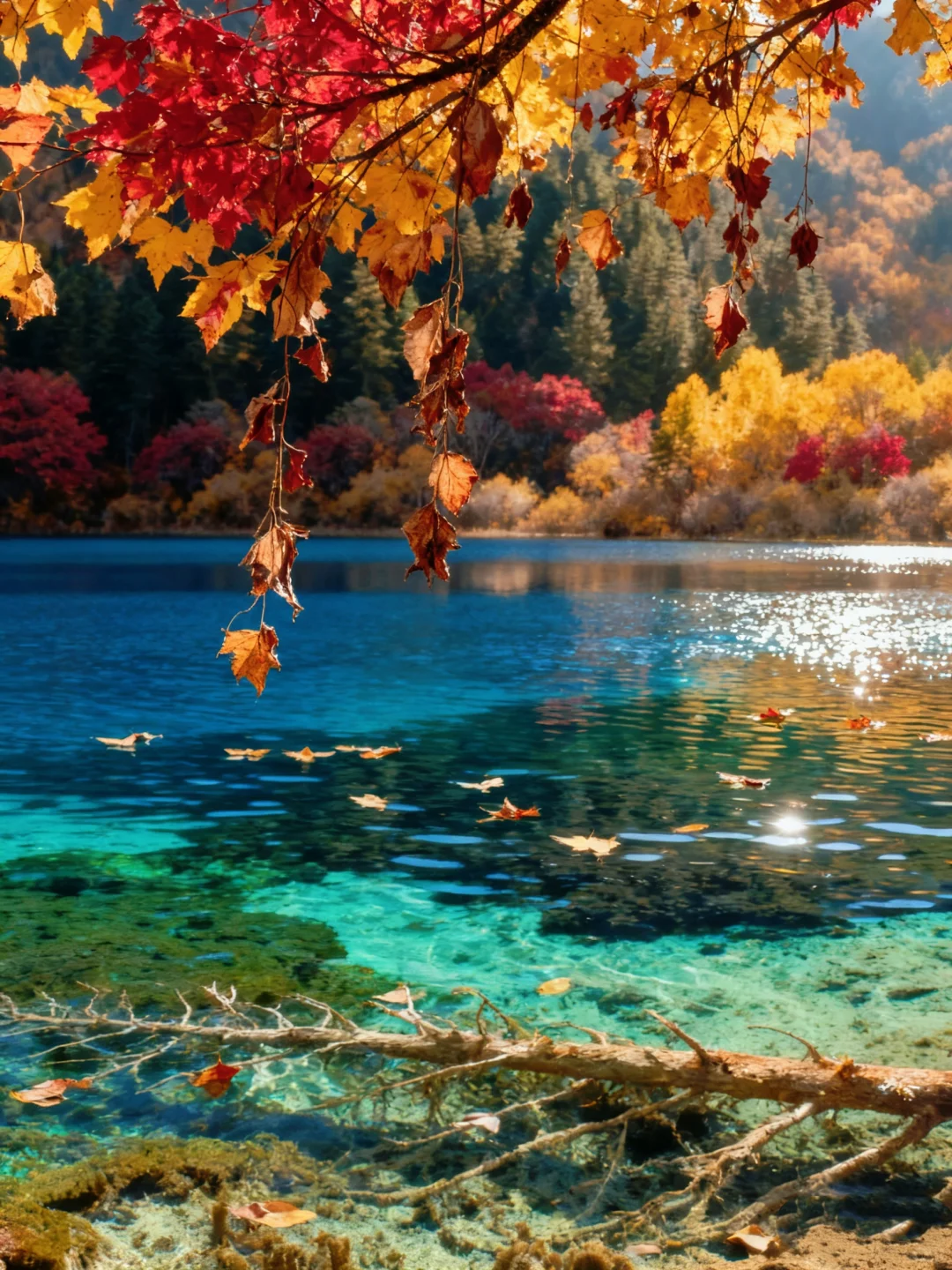 九寨沟秋日限定路线‼️五彩斑斓机位分享