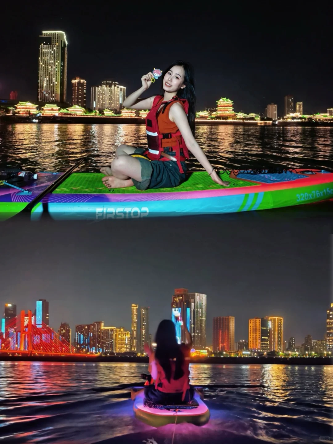 南昌夜游新玩法！夜光桨板小火车太梦幻了！✨