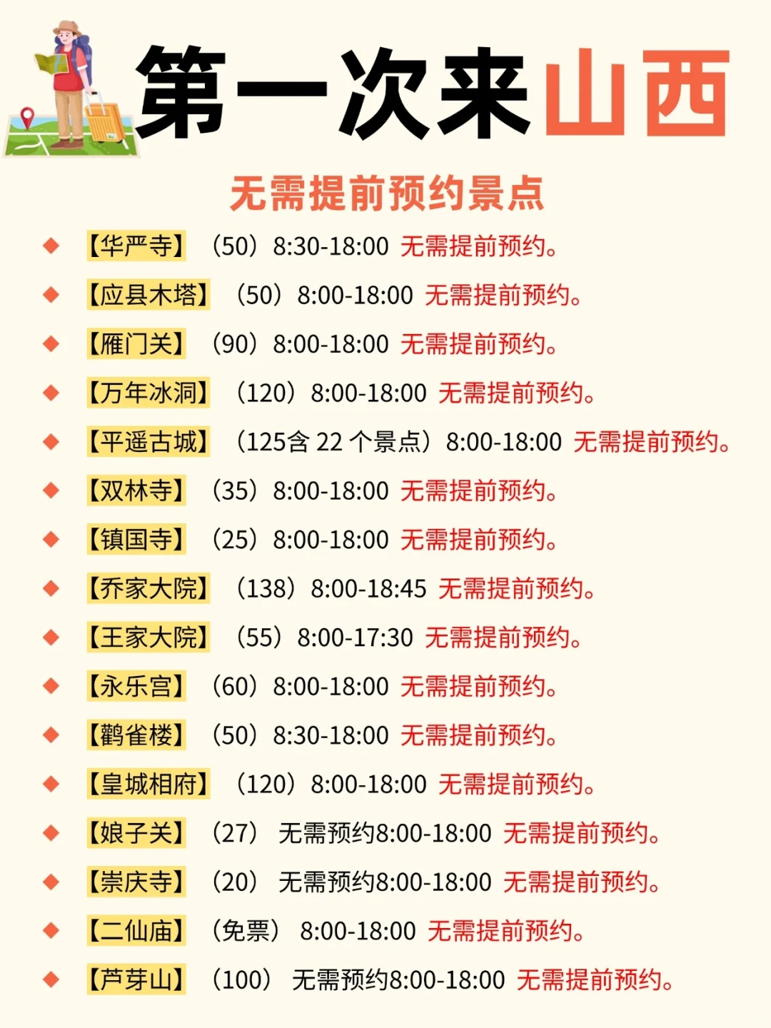 山西旅游必看攻略｜包车服务