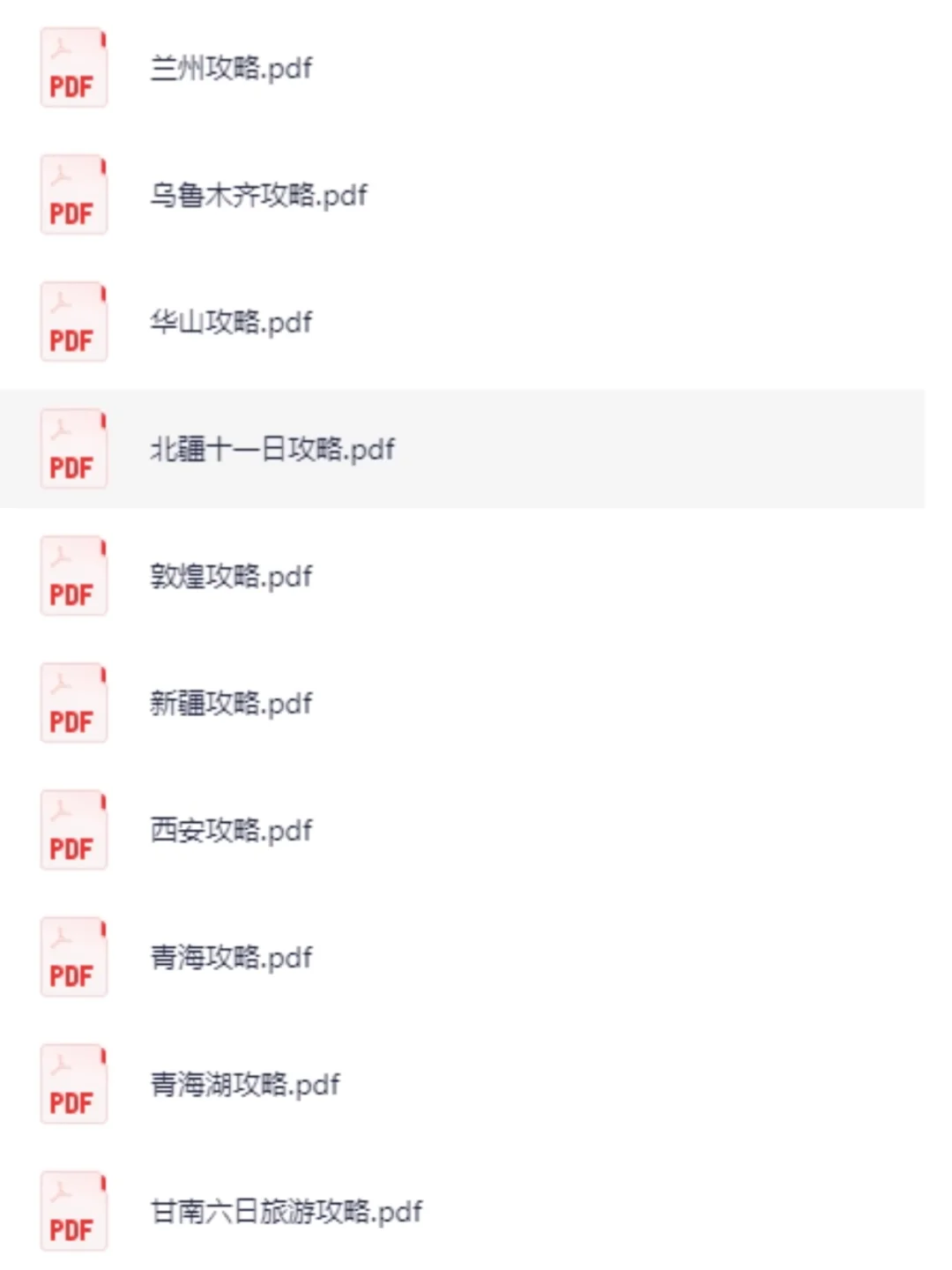 全国旅游攻略城市景点推荐路线电子版资料