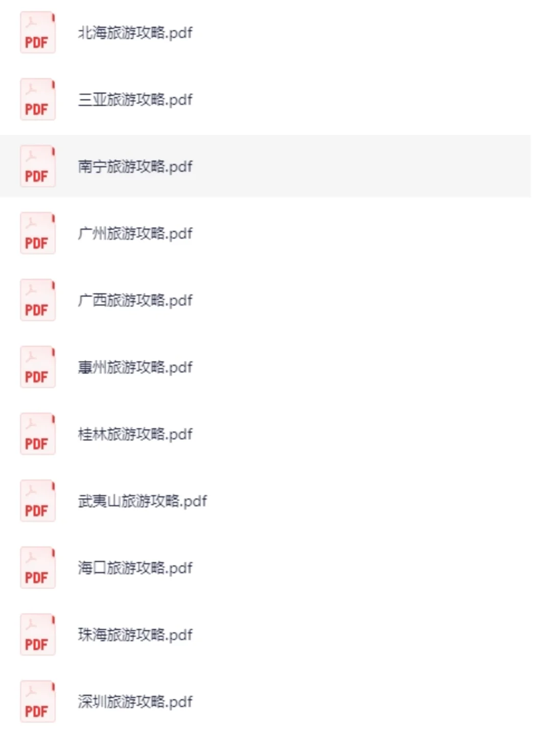 全国旅游攻略城市景点推荐路线电子版资料