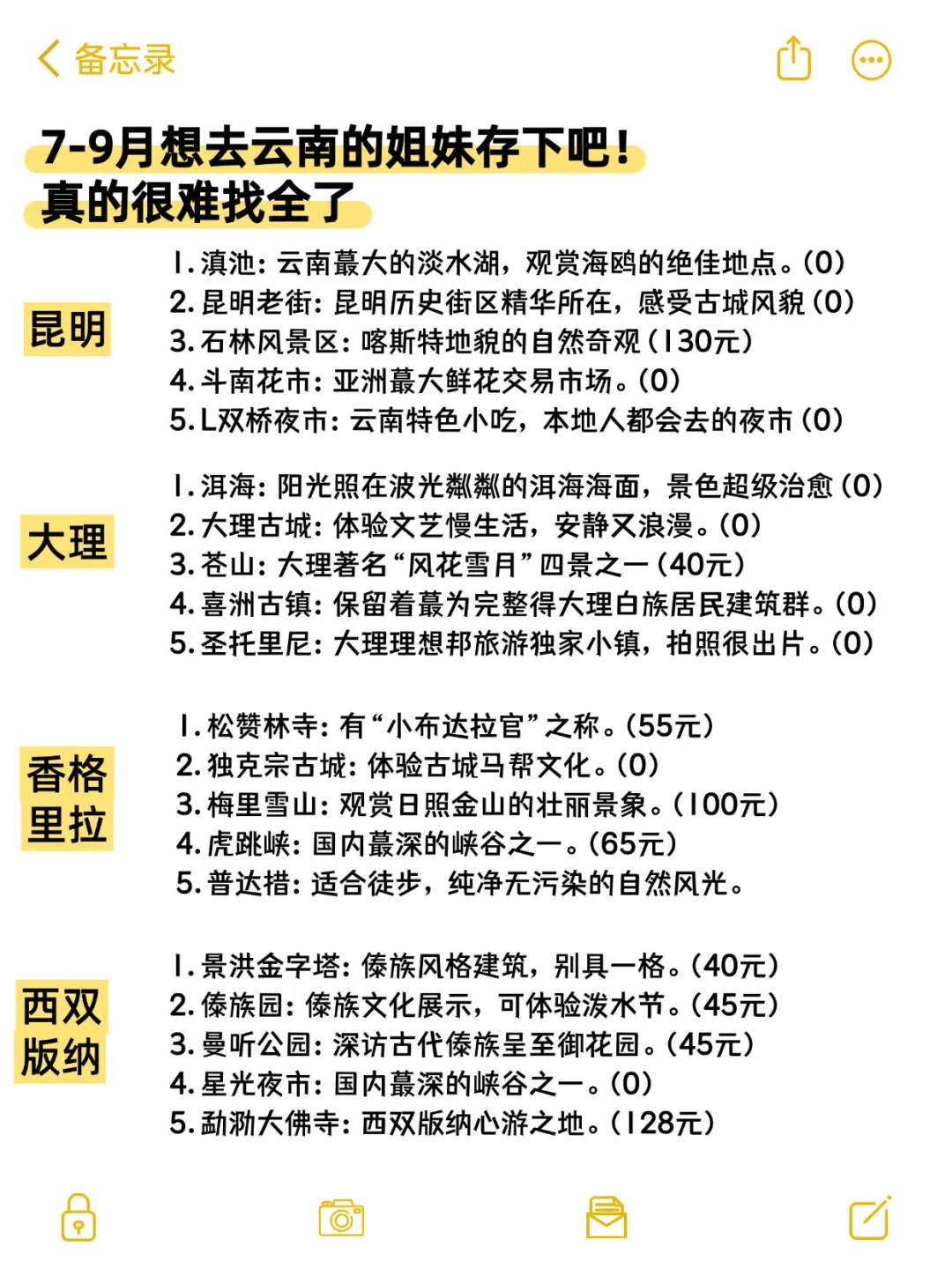 云南避雷攻略💥刚回就整理！听我的别踩坑😭