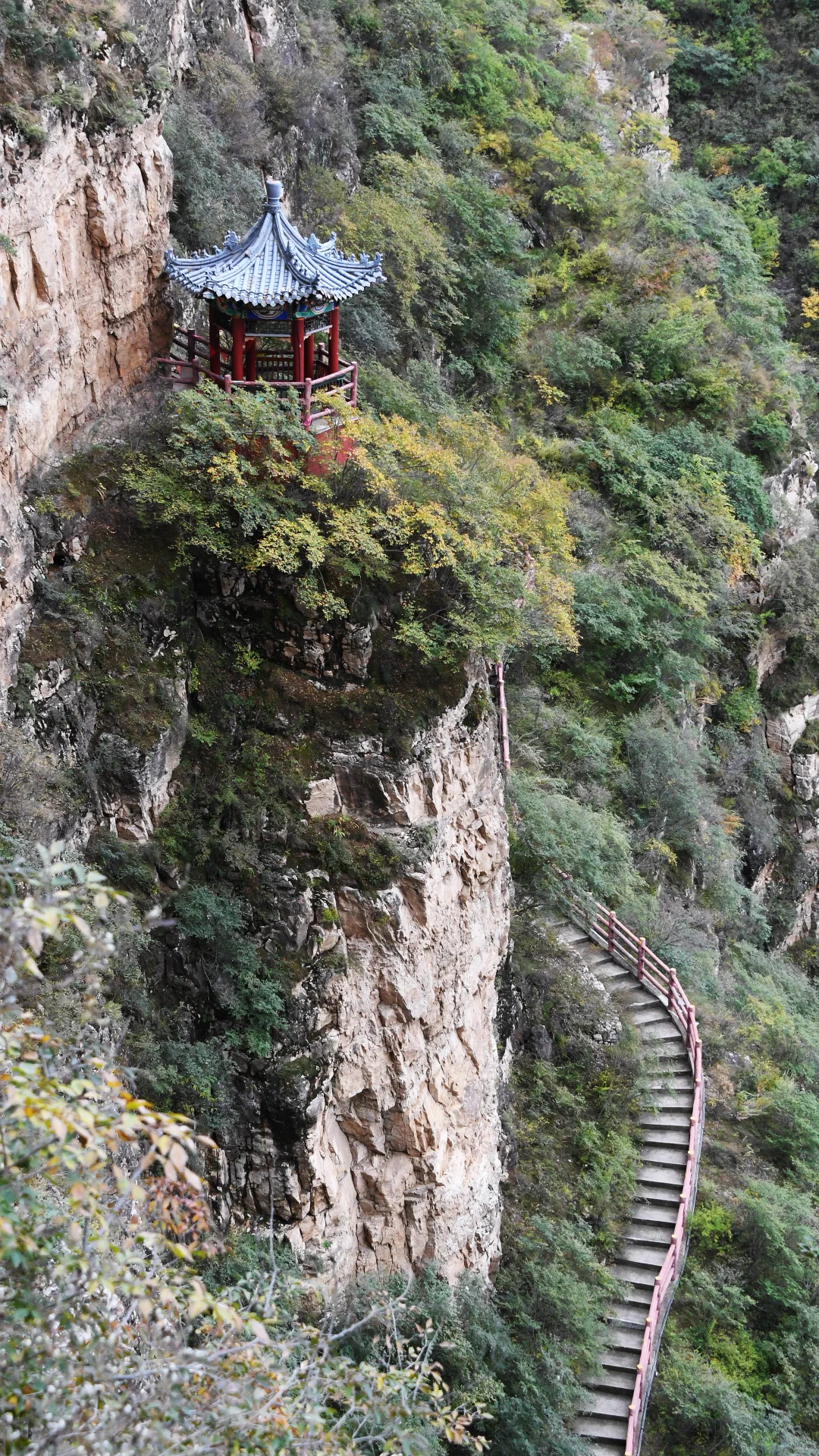 一面崖壁竟挂着28座庙❓北京3h，那很local了