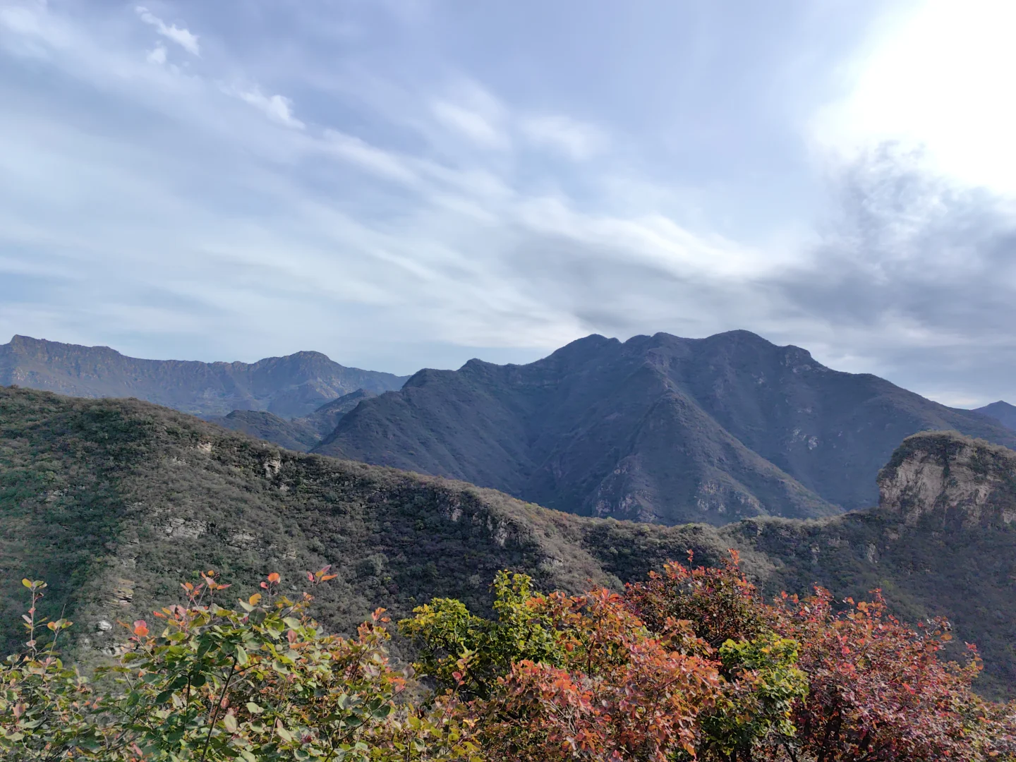 10月18日的坡峰岭红叶