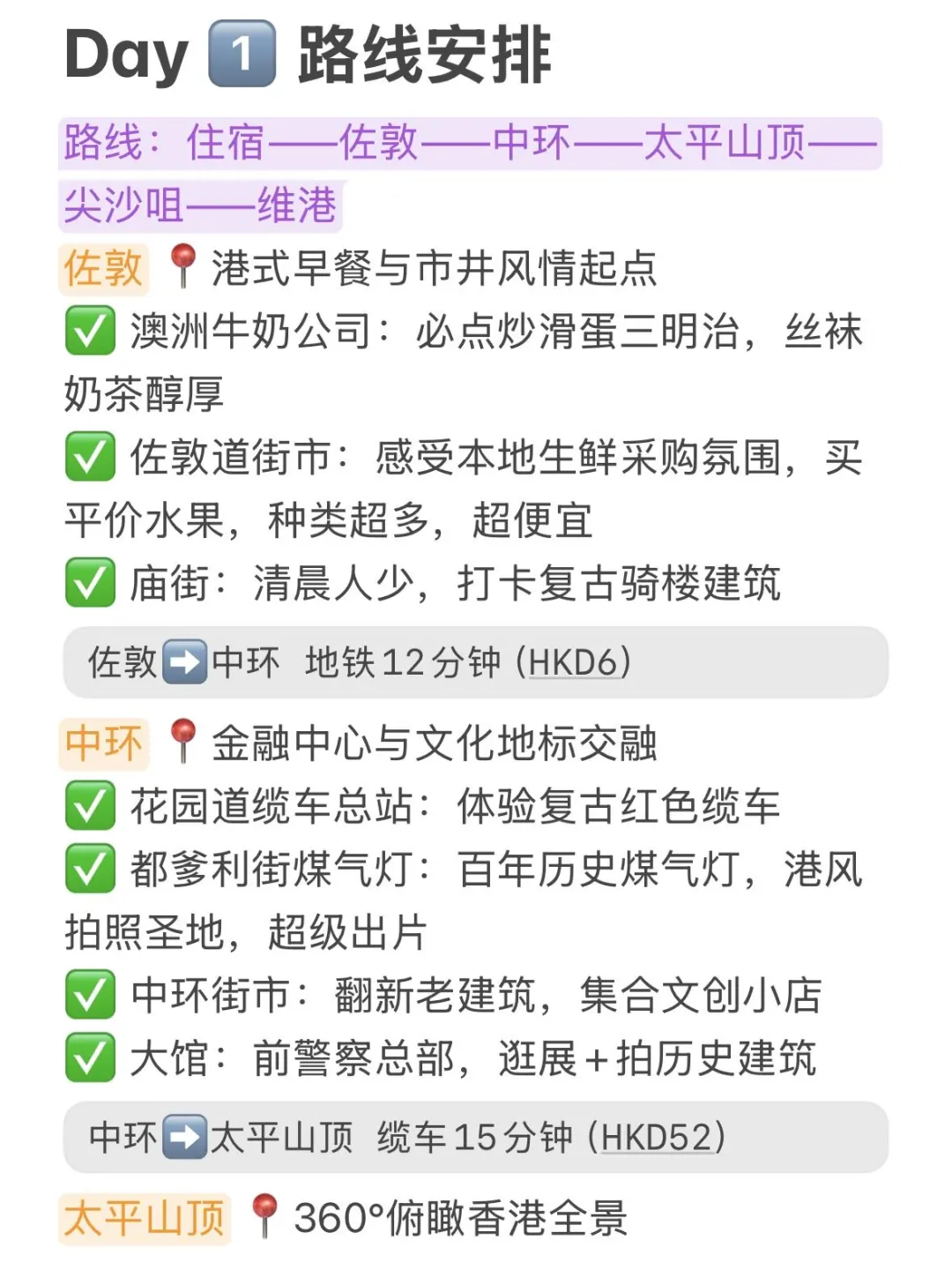 J人熬夜做的香港旅游攻略，已经next level