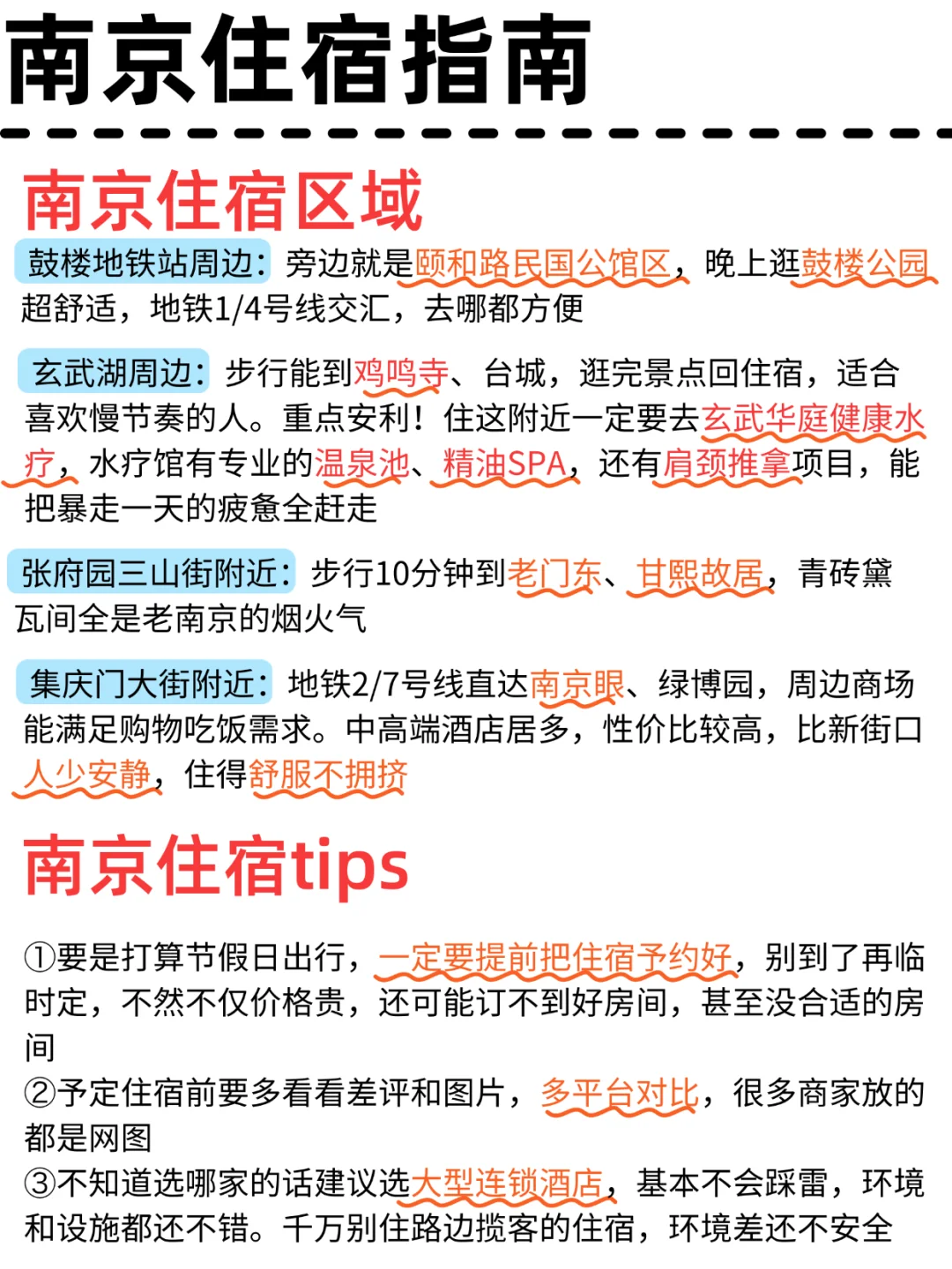 南京旅游|手绘主城九大区域景点，很详细
