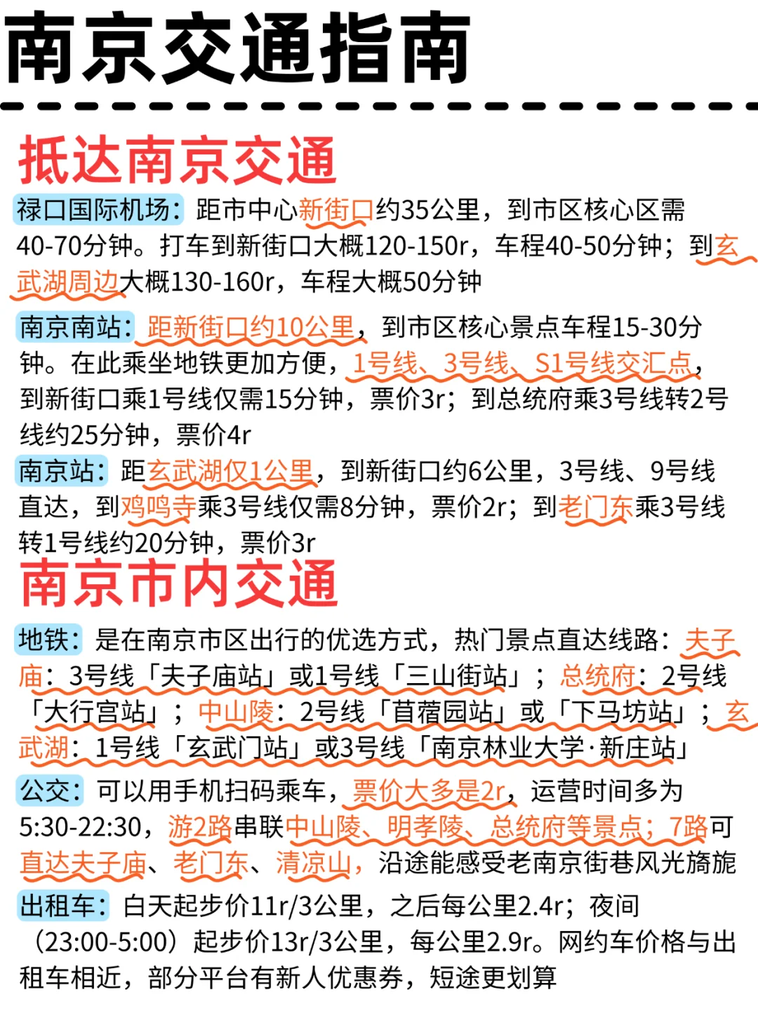 南京旅游|手绘主城九大区域景点，很详细