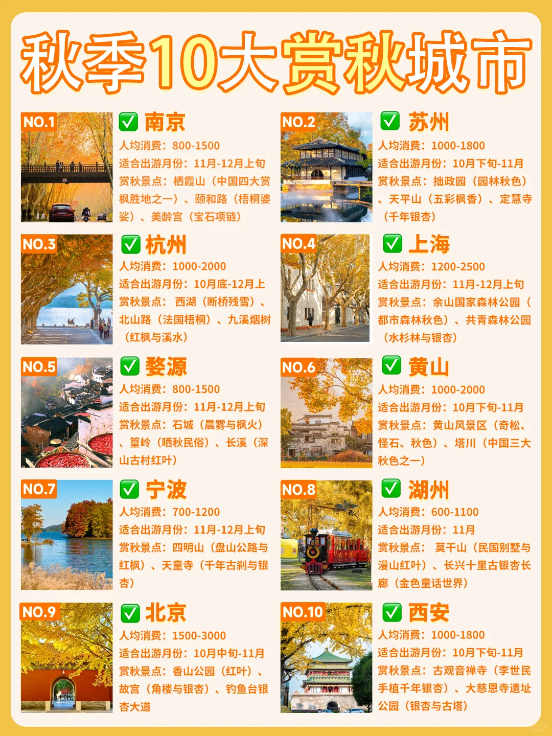 最适配江浙沪宝宝体质的赏秋城市合集来啦❗