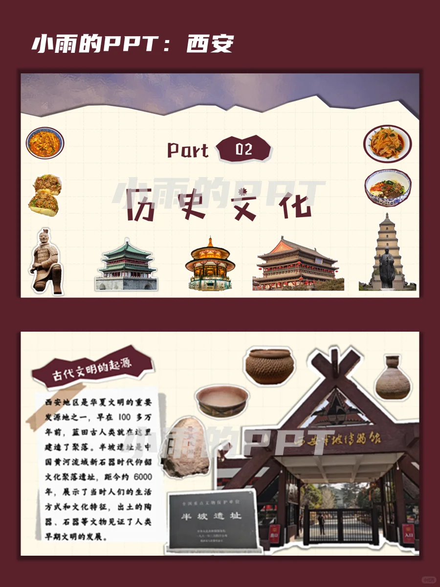 西安PPT：人文历史景点美食