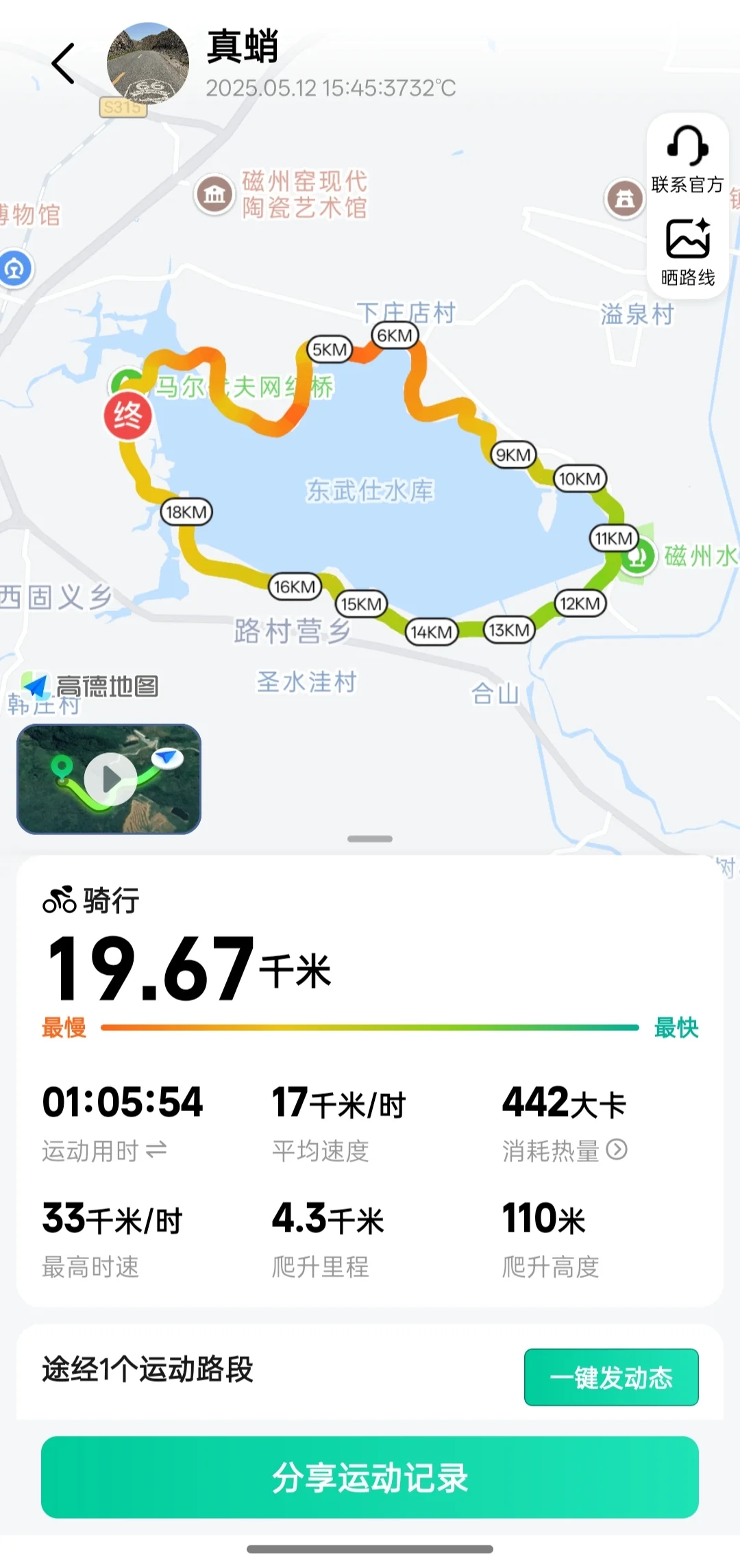 邯郸行惊喜之溢泉湖19.6km环湖🚴🏻‍♂