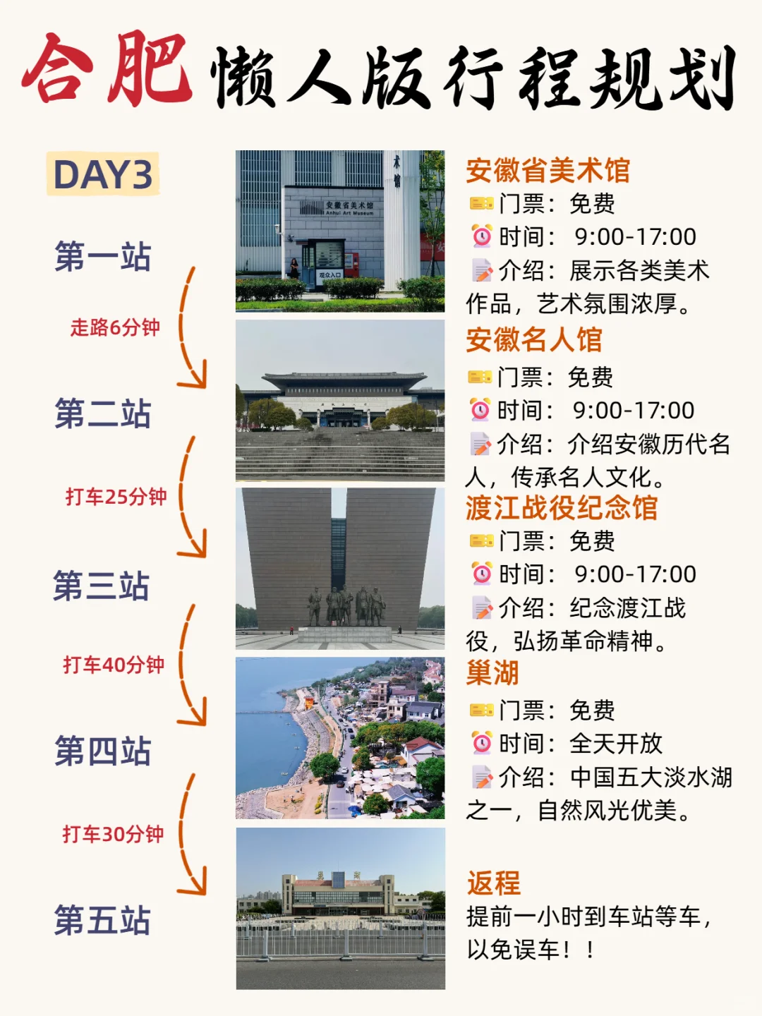 合肥旅游攻略‼土著整理的不绕路行程➕建议