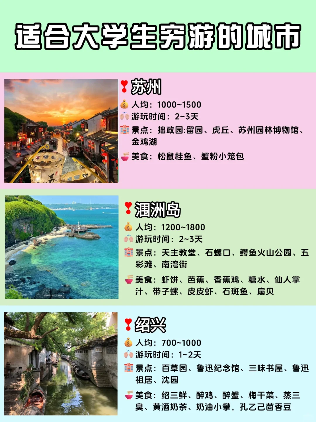 学生党旅游首选🧳16个城市推荐