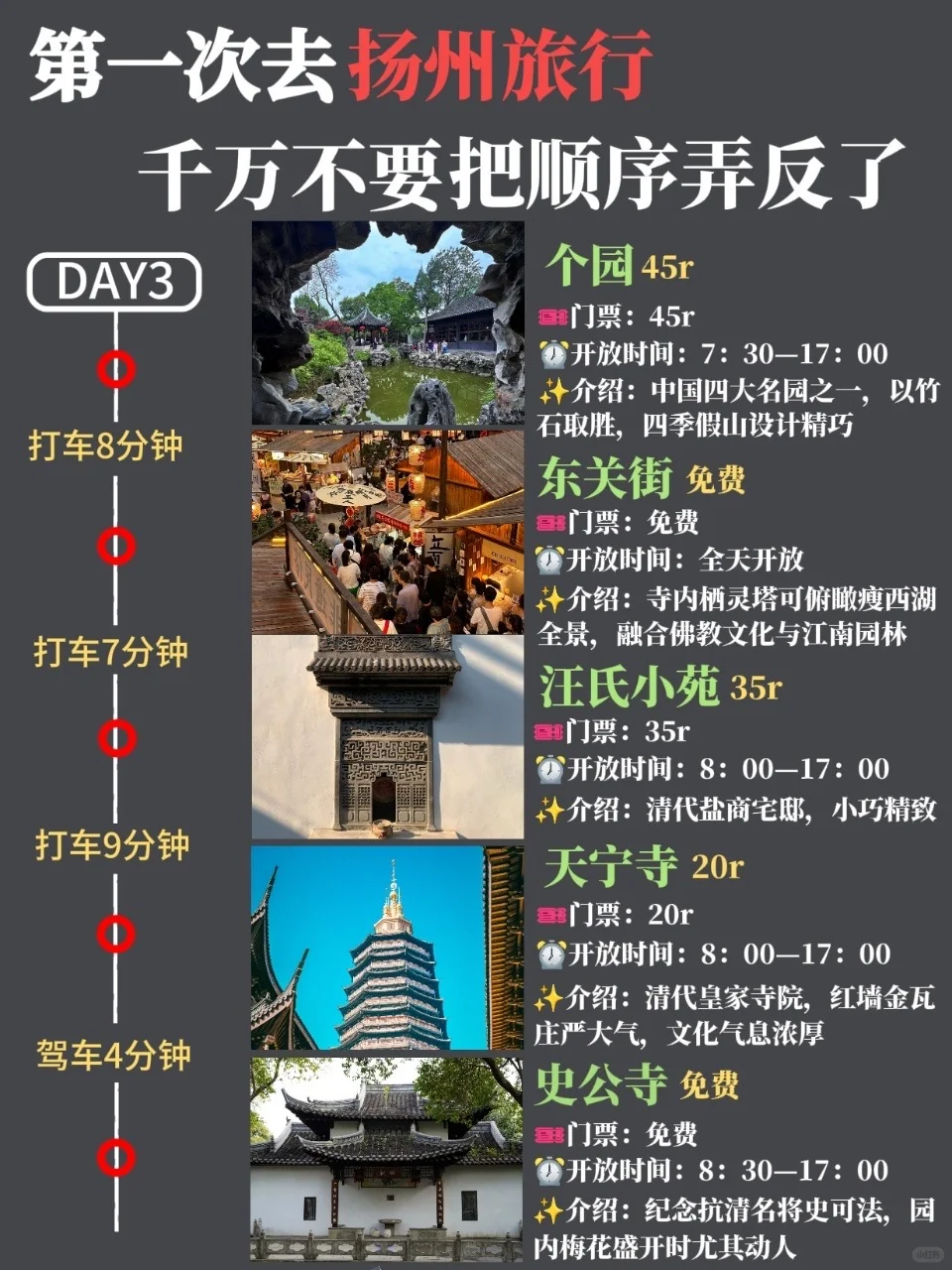 扬州citywalk路线 | 3天2晚超全攻略来了✅