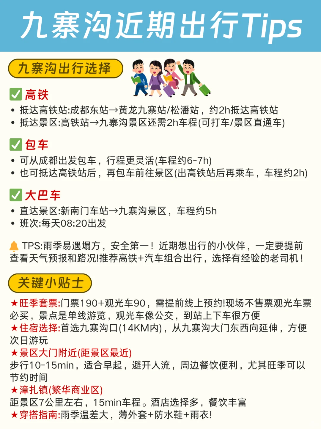 九寨沟景点游玩攻略✅时间路线+避坑指南