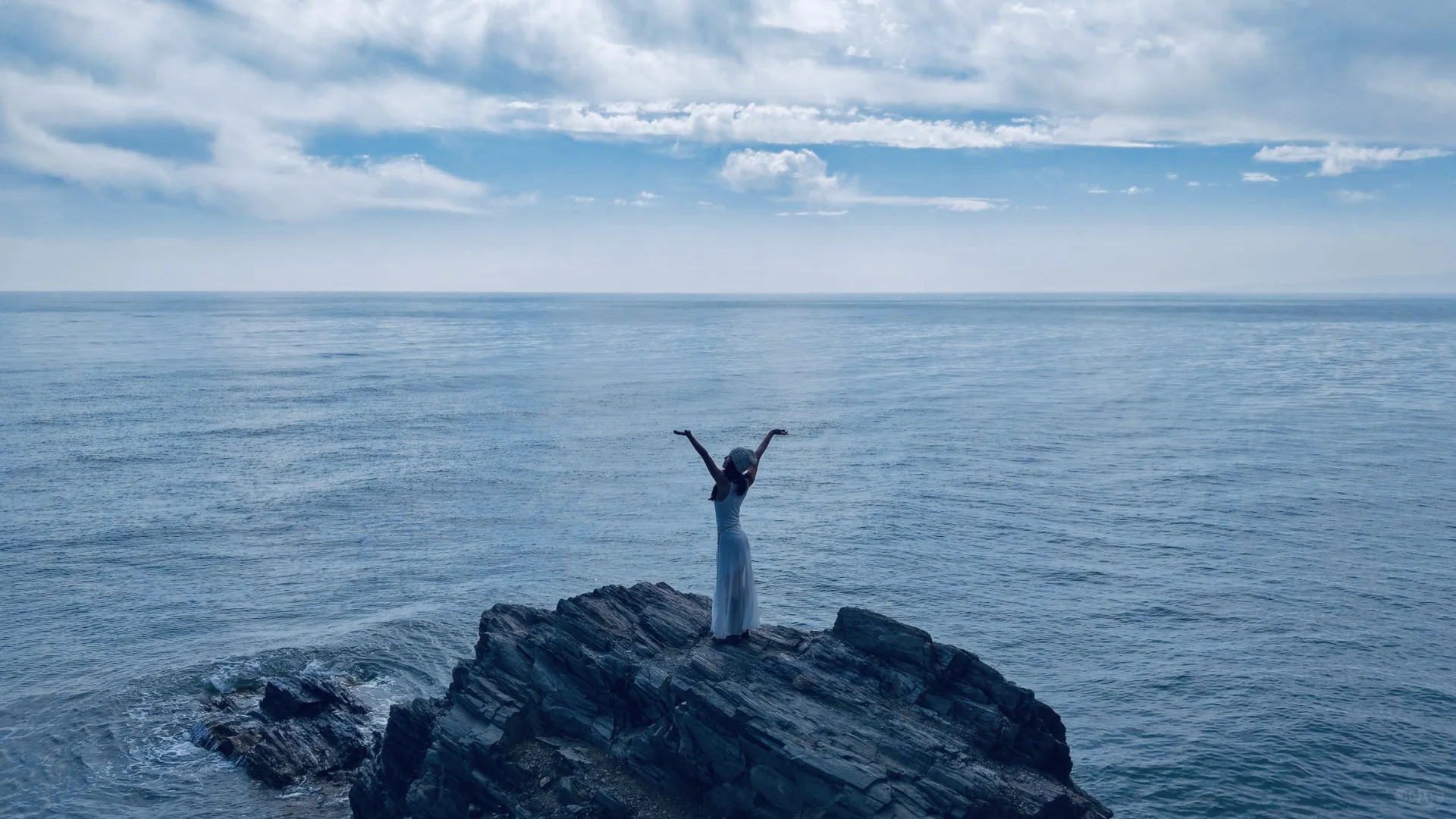 第一日，湖海与天空