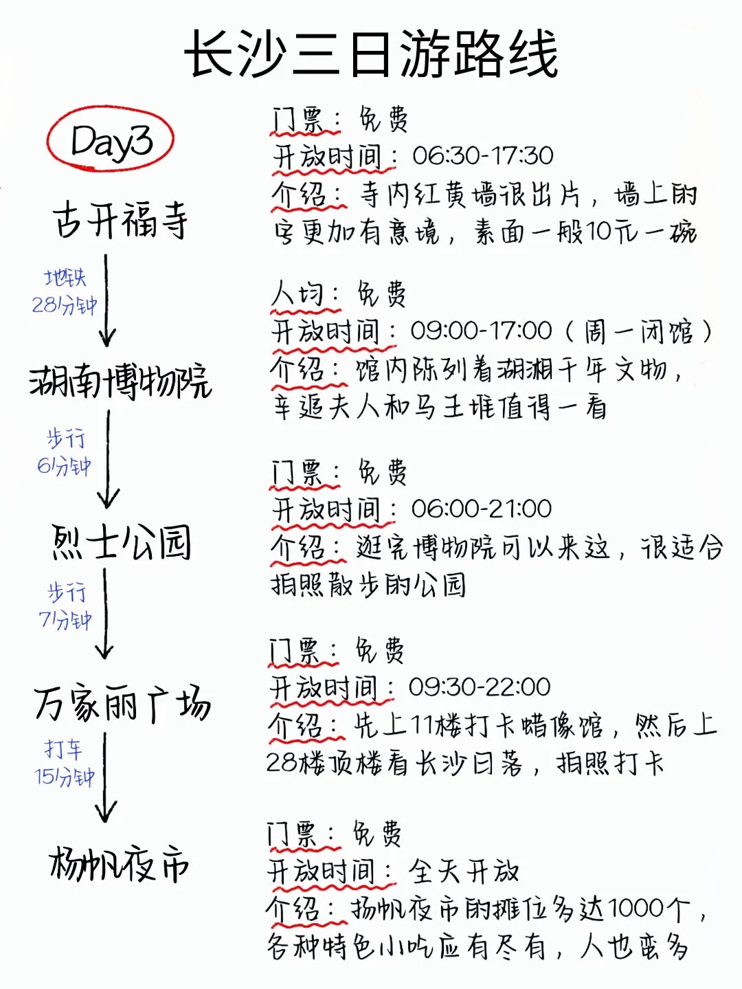 暑假到！长沙三日游 旅游攻略