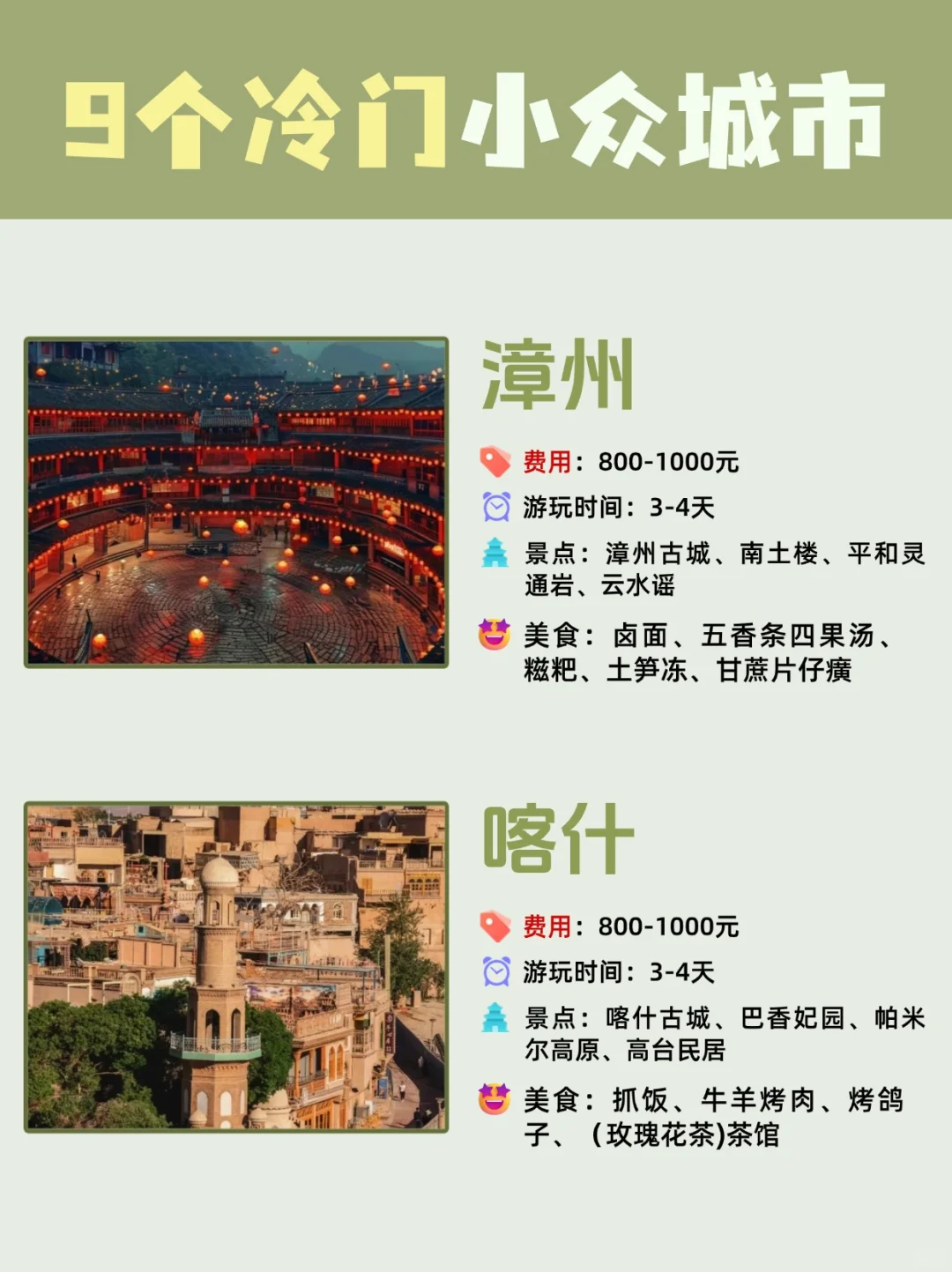 大胆猜测!90%人没去过这些小众城市旅游过❗