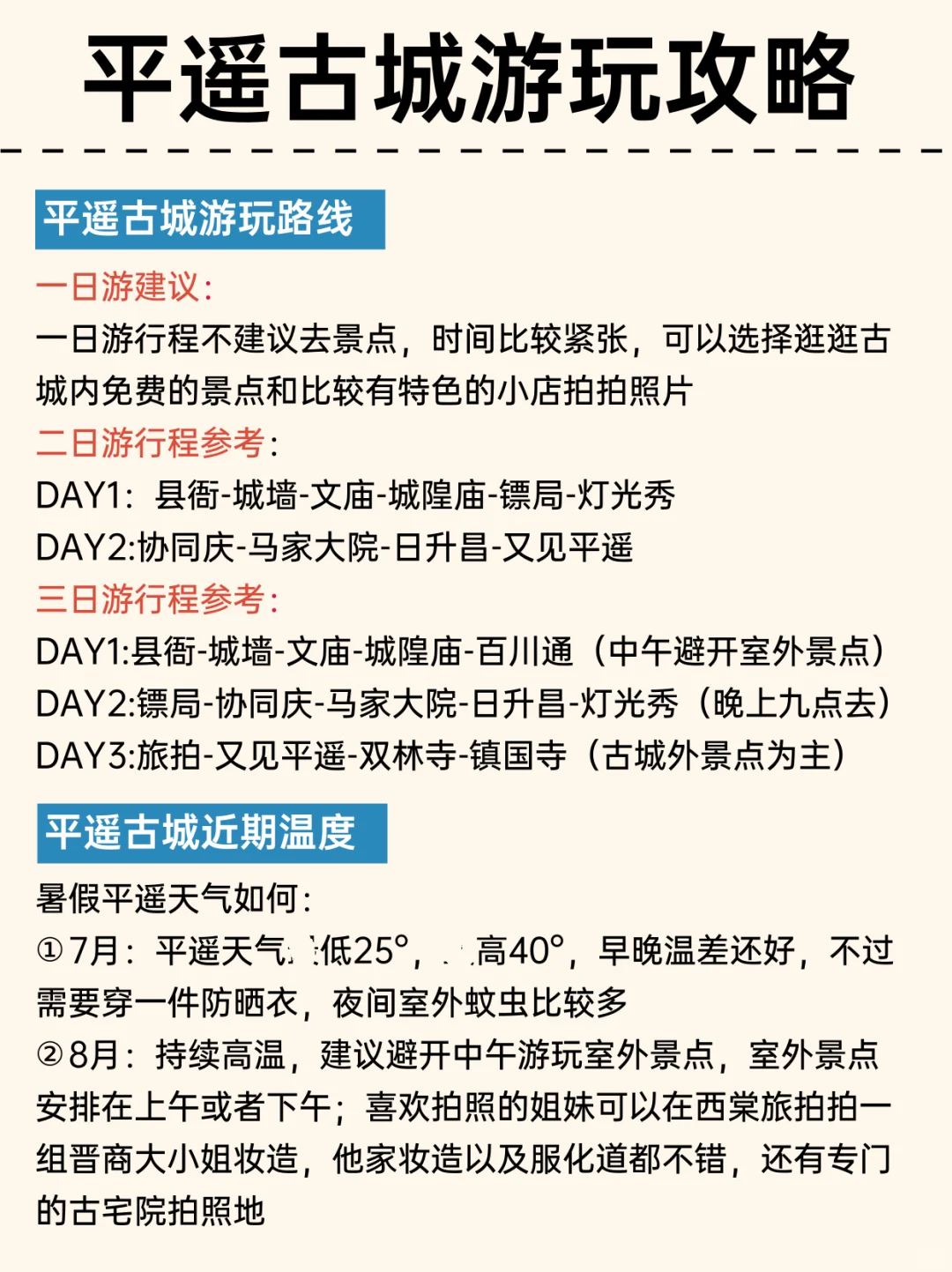 理工男做的平遥旅游地图🗺被细节感动了