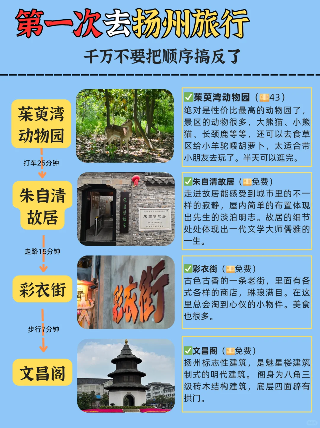 扬州旅游按这个顺序玩👆🏻