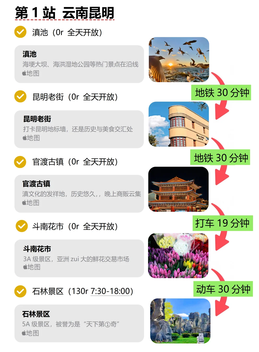 被自己做的云南旅游攻略满意到睡不着。。。