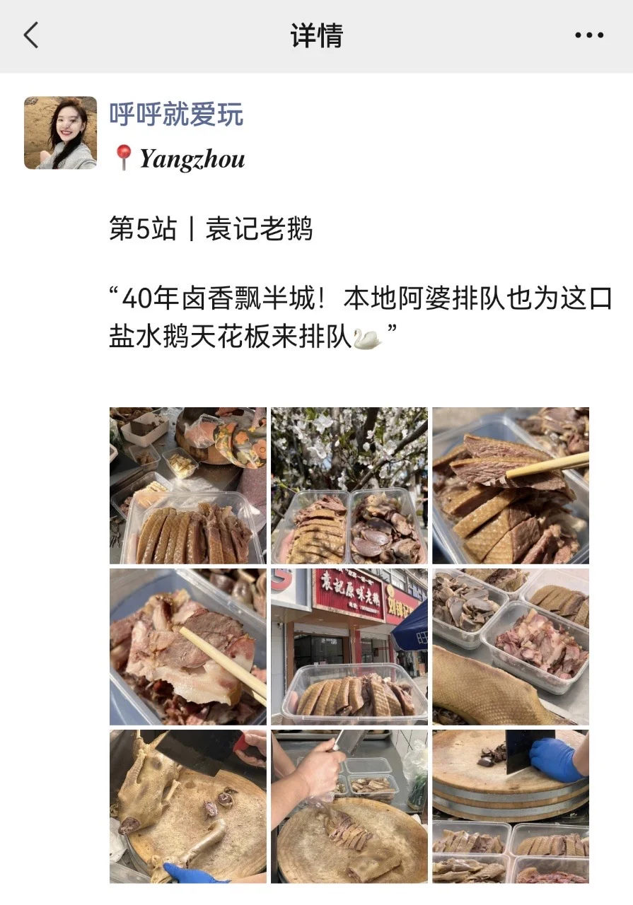 我说至于吗😅这姐去趟扬州发了9条朋友圈