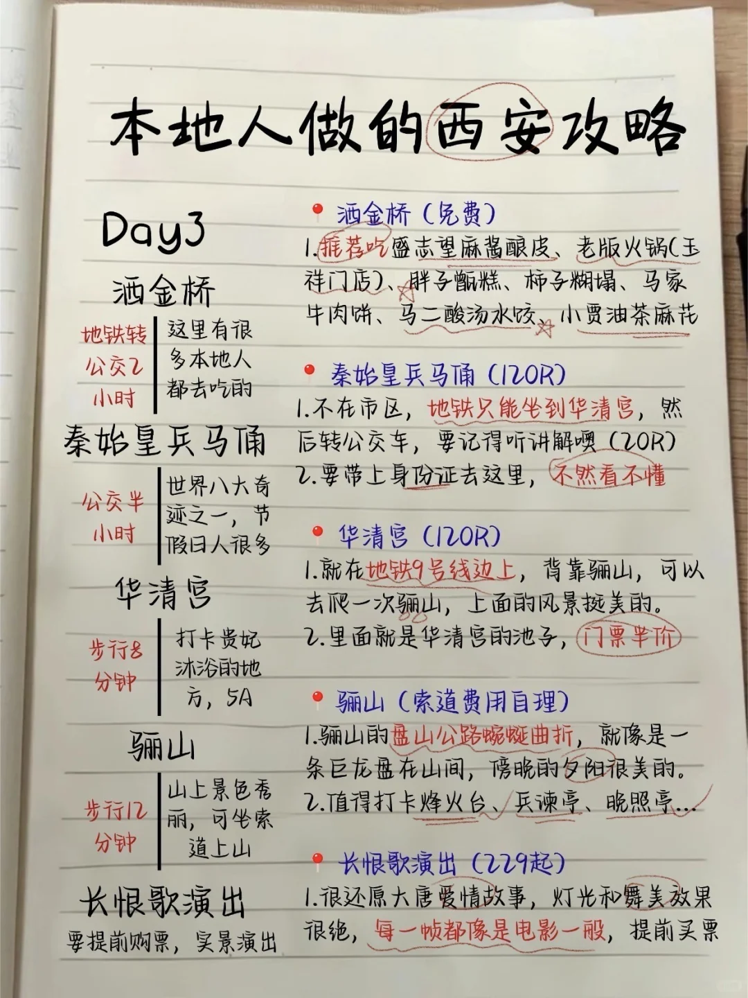 本地人做的西安的攻略 | 懒人出行跟着玩