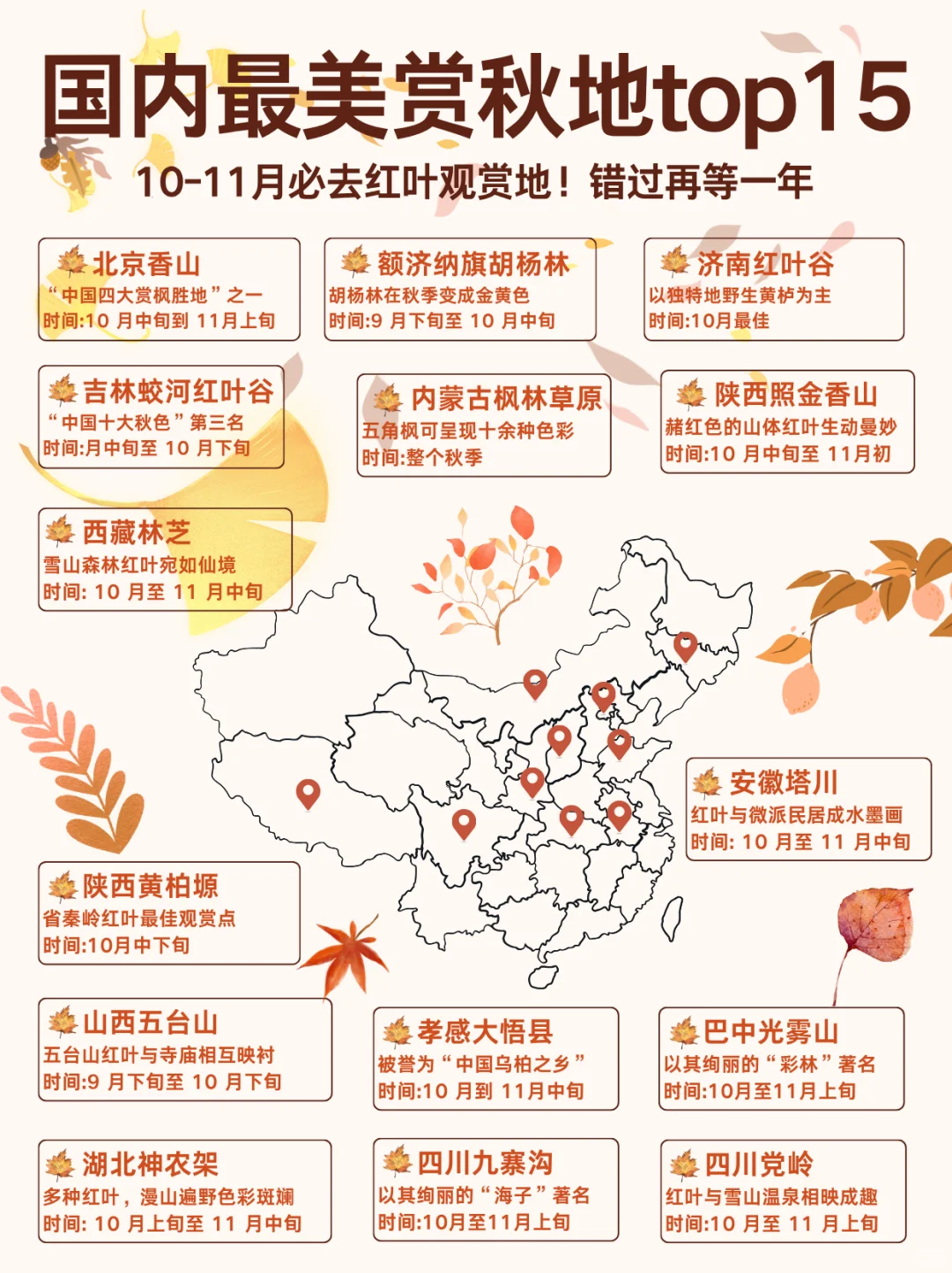 10月国内错峰赏秋😻十大红叶秘境任你选