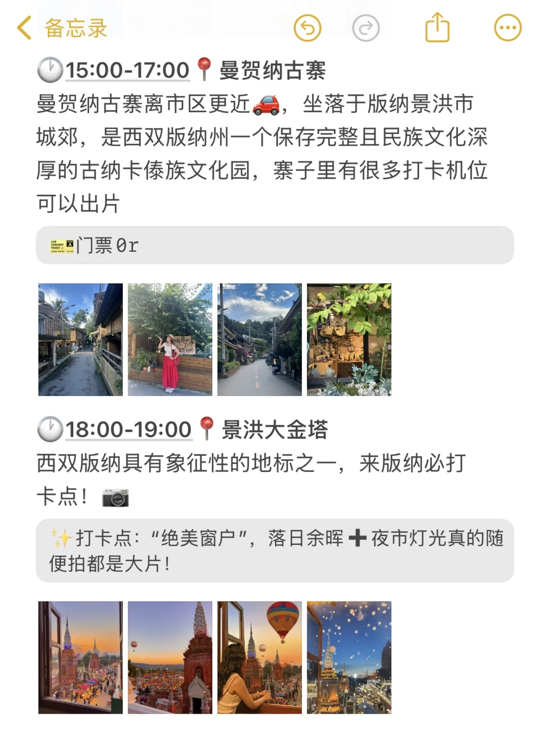 对J人男朋友做的版纳旅游攻略甚是满意。。。