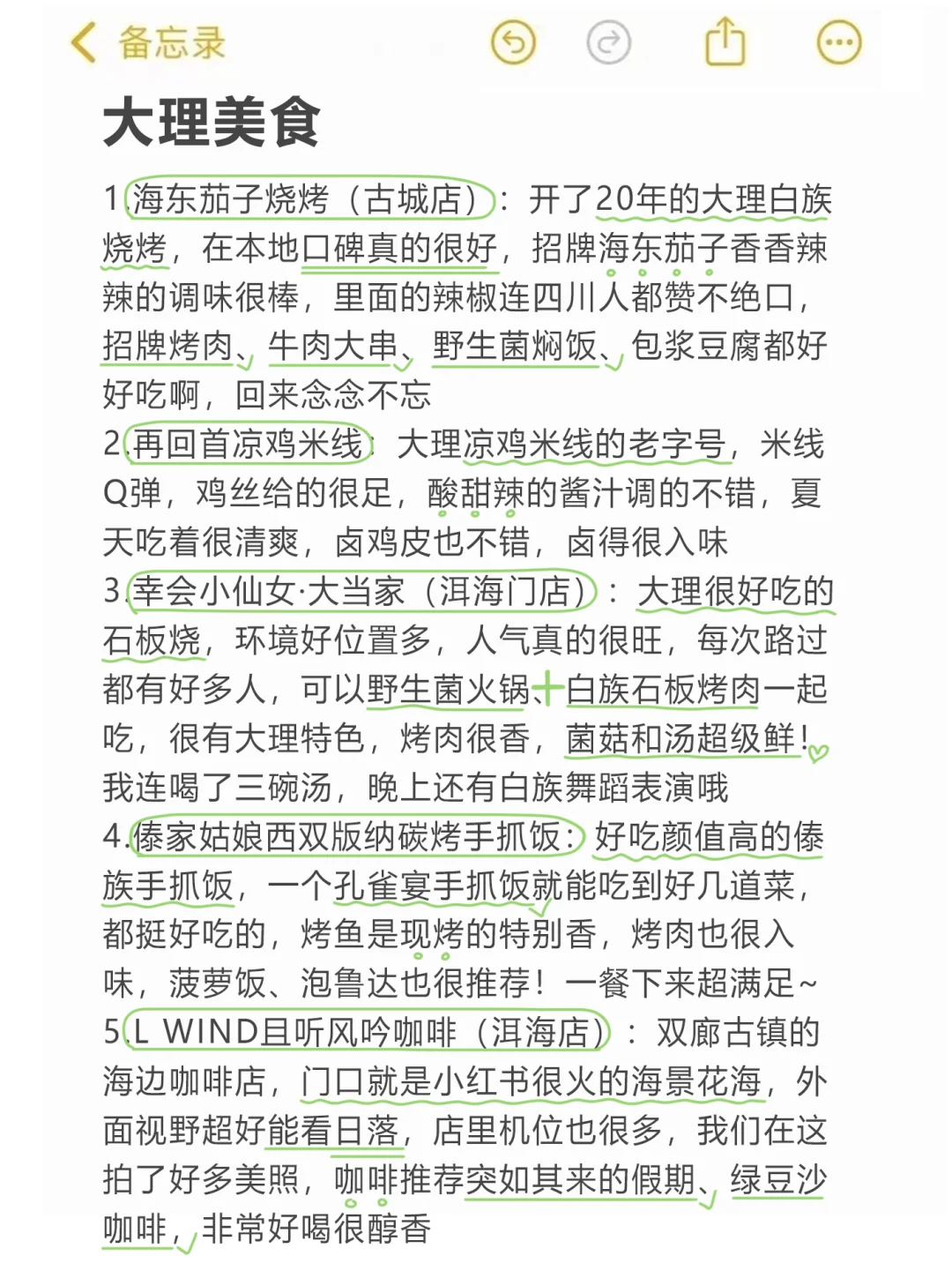 本J人手写的大理旅游攻略已经next level了