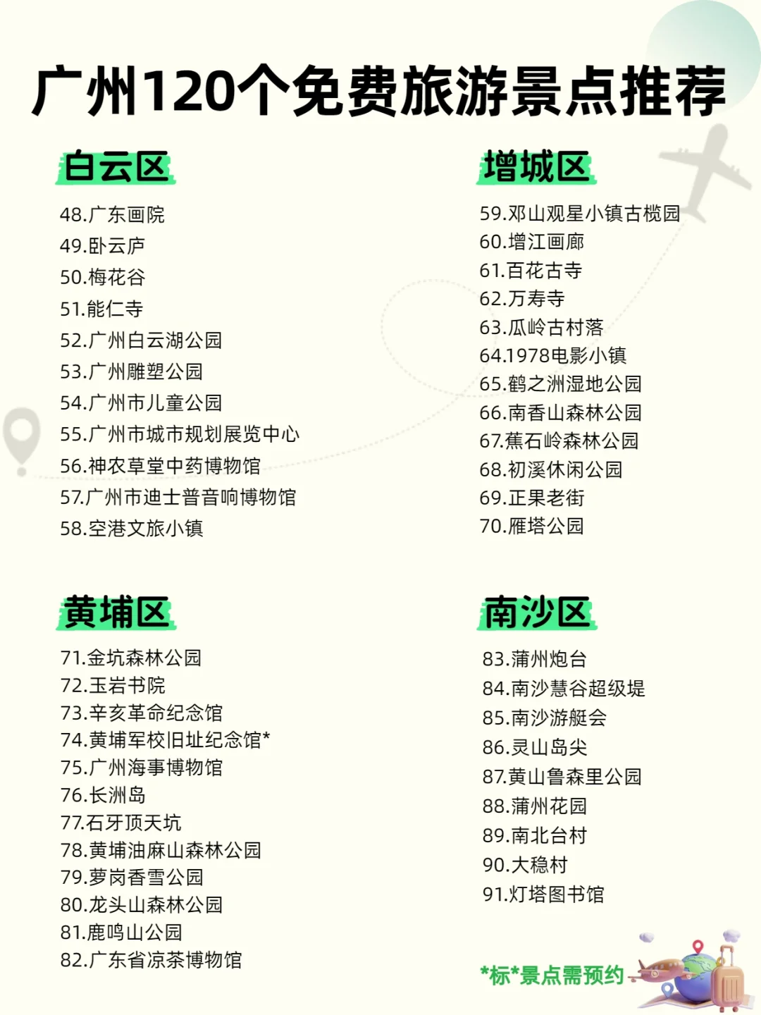 0元玩120个景点,逛广州不花钱真快乐