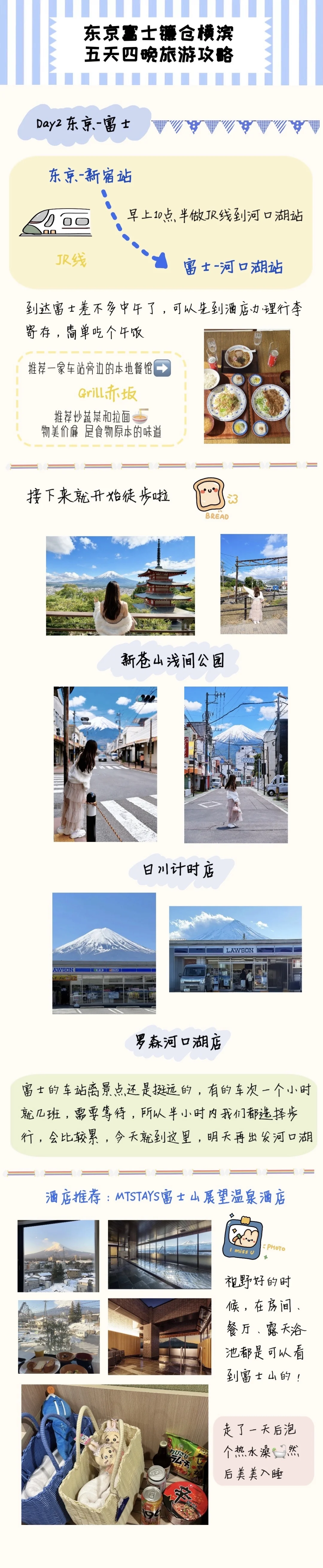 东京富士横滨镰仓五天四晚旅游攻略
