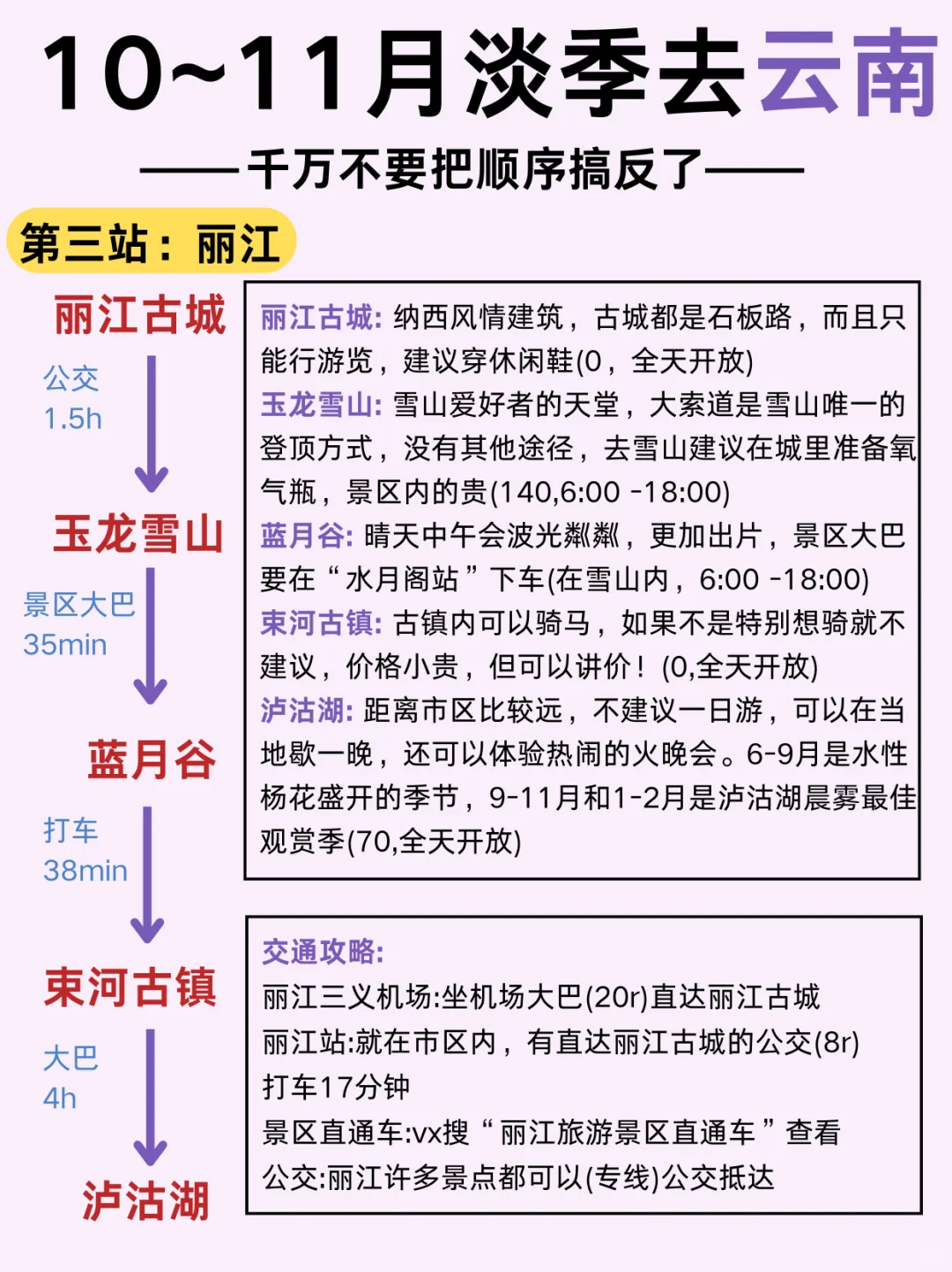 10-11月淡季去云南旅游，千万别把顺序搞反