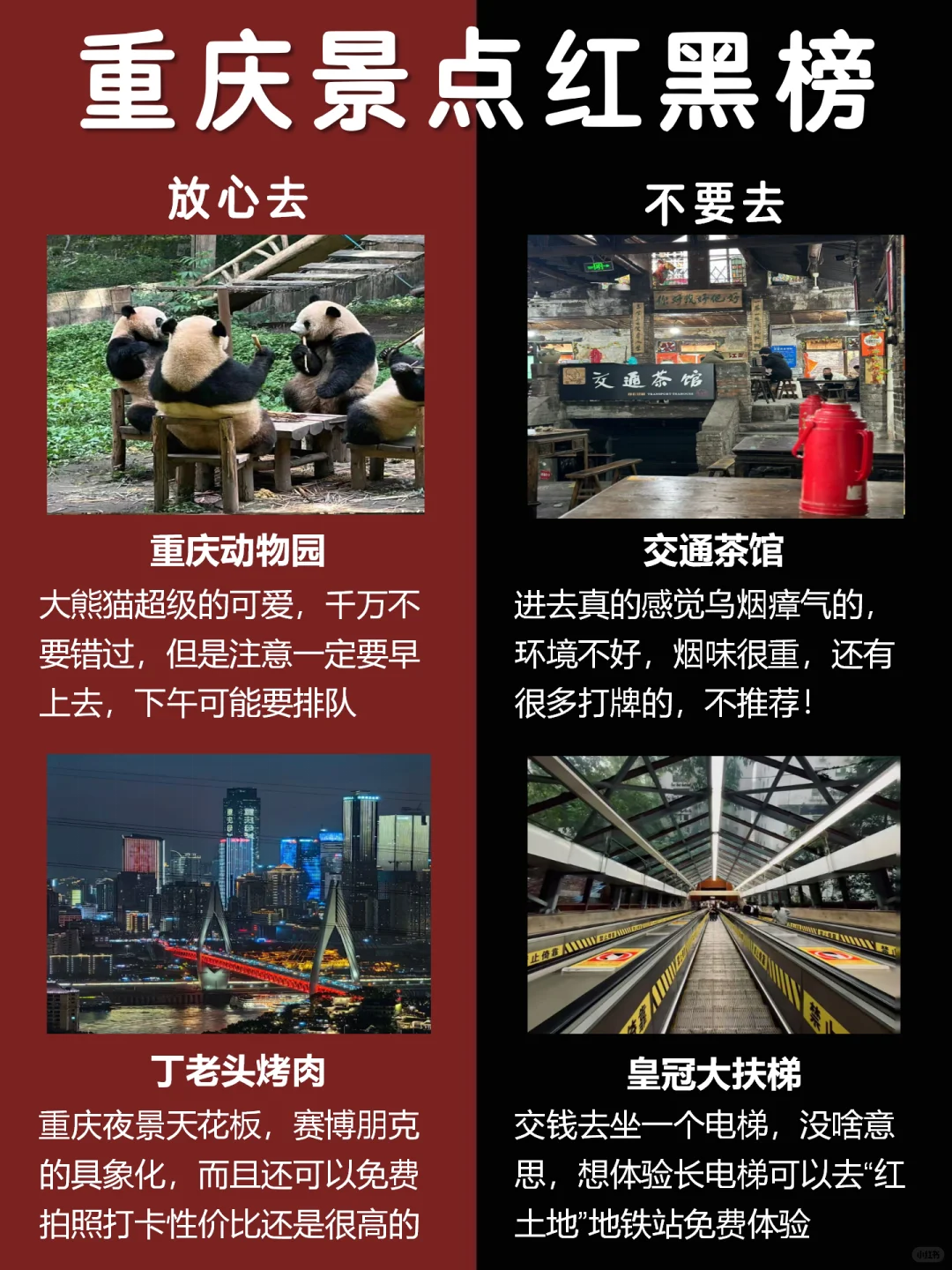 重庆景点红黑榜📍建议去🆚不建议去